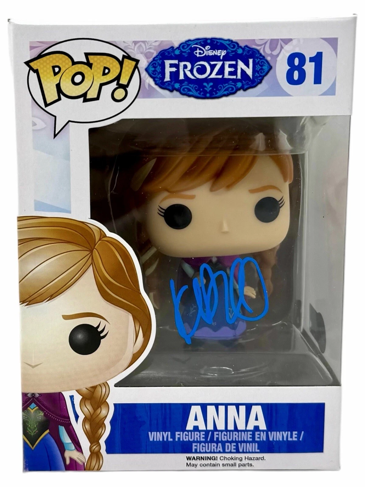 Kristen Bell Signed Frozen Funko Pop Anna #81 Disney Autograph Beckett COA
