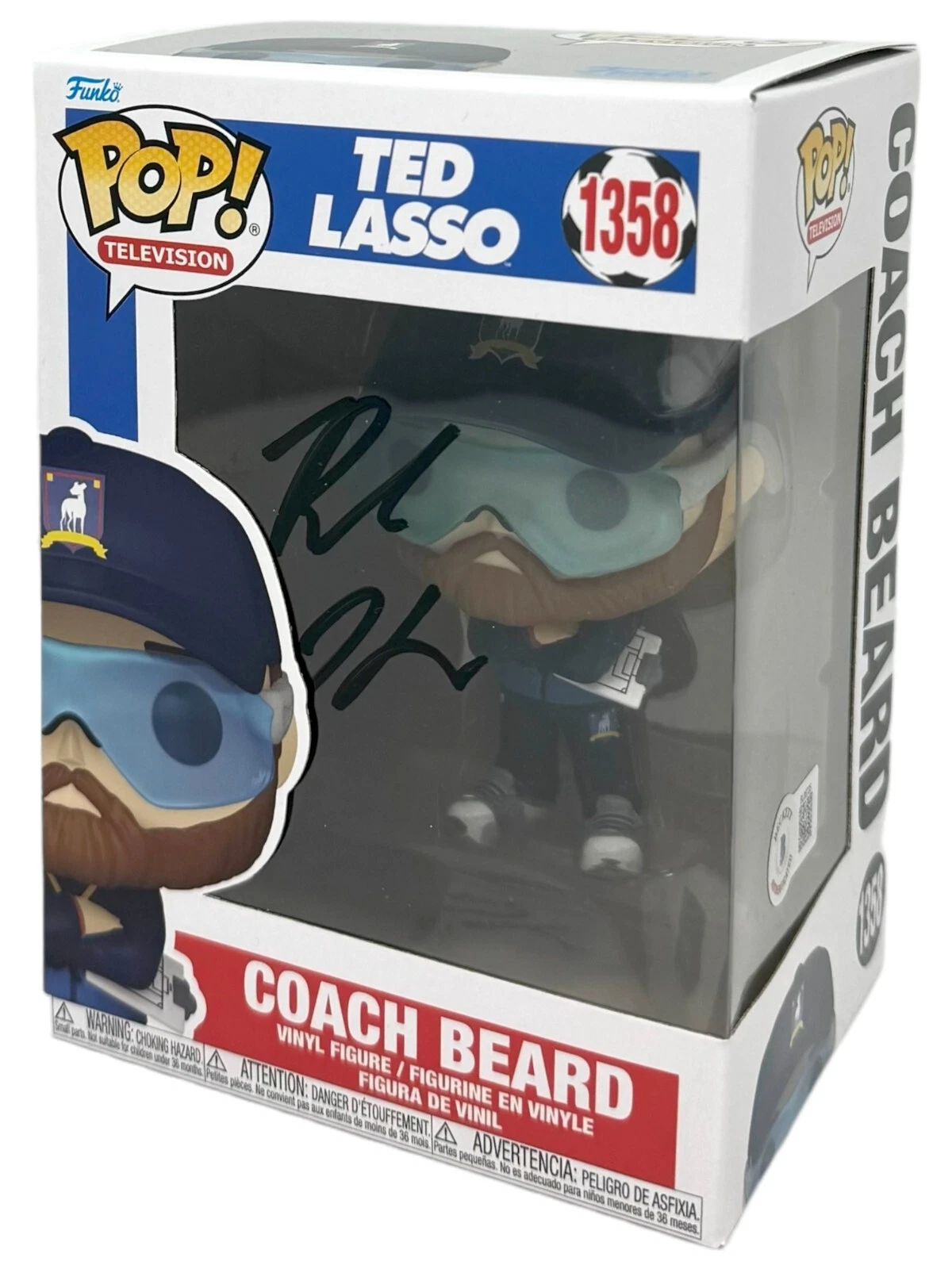 Brendan Hunt Signed Autograph Ted Lasso Coach Beard Funko Pop #1358 Beckett COA