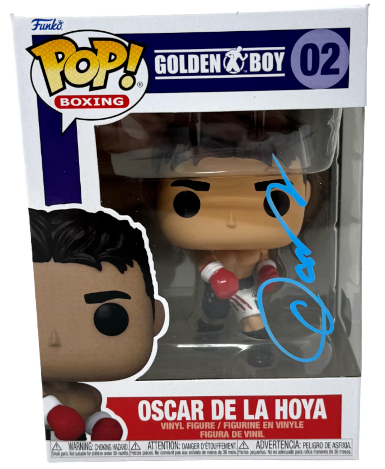 Oscar De La Hoya Signed Autograph Funko Pop Boxing #02 Golden Boy Beckett COA