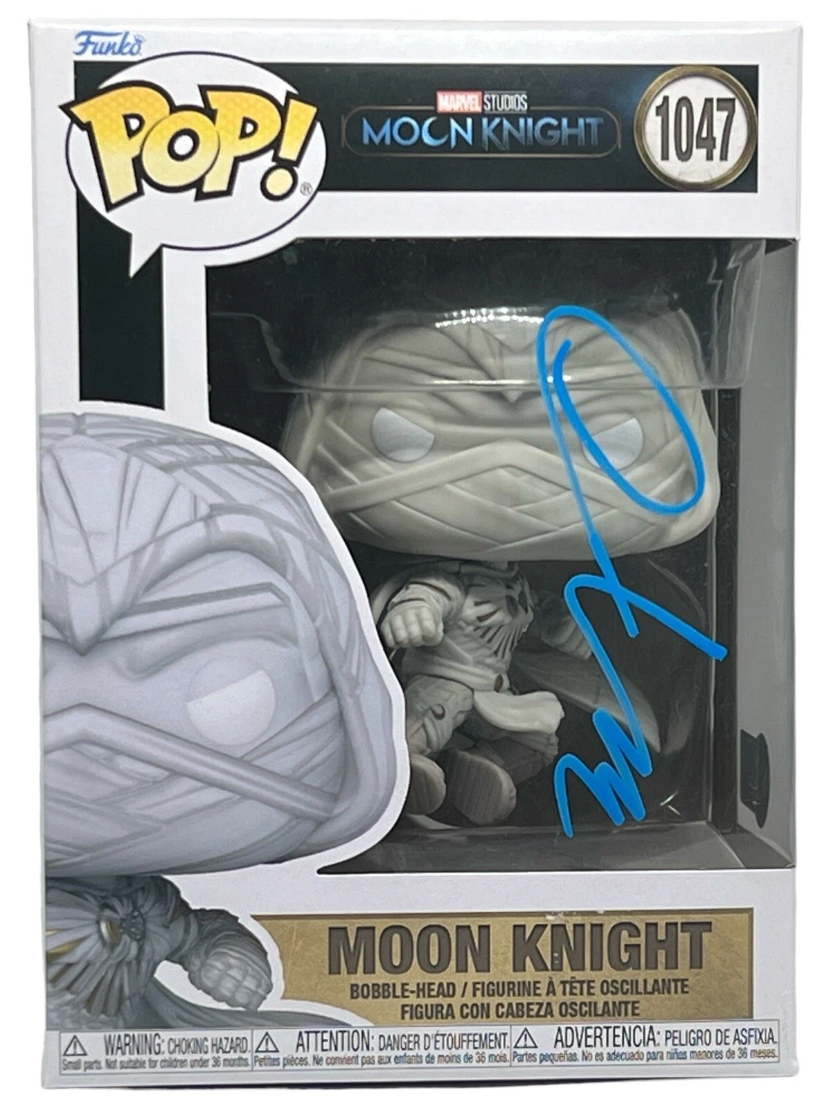 Oscar Isaac Signed Moon Knight Funko Pop #1047 Marvel Autograph Beckett COA