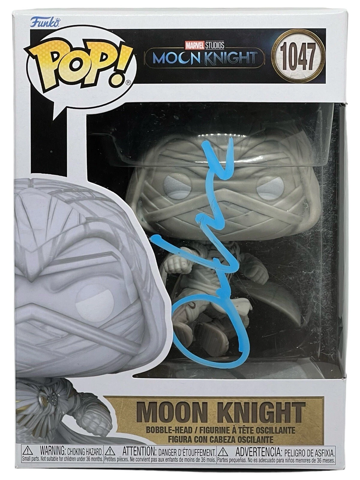 Oscar Isaac Signed Autograph Moon Knight Funko Pop #1047 Marvel Beckett COA