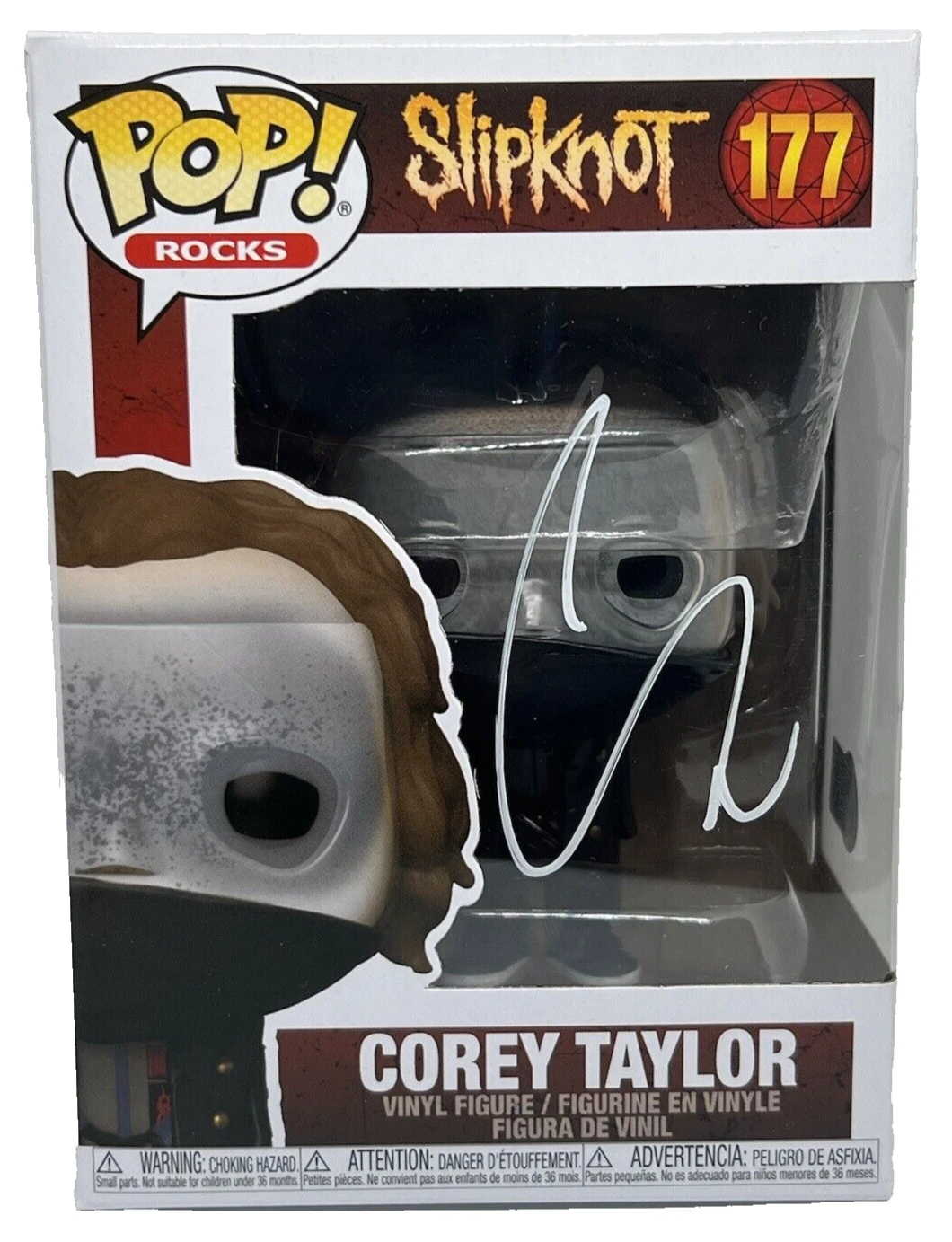 Corey Taylor Slipknot Signed Autograph Funko Pop Rocks #177 Proof Beckett COA