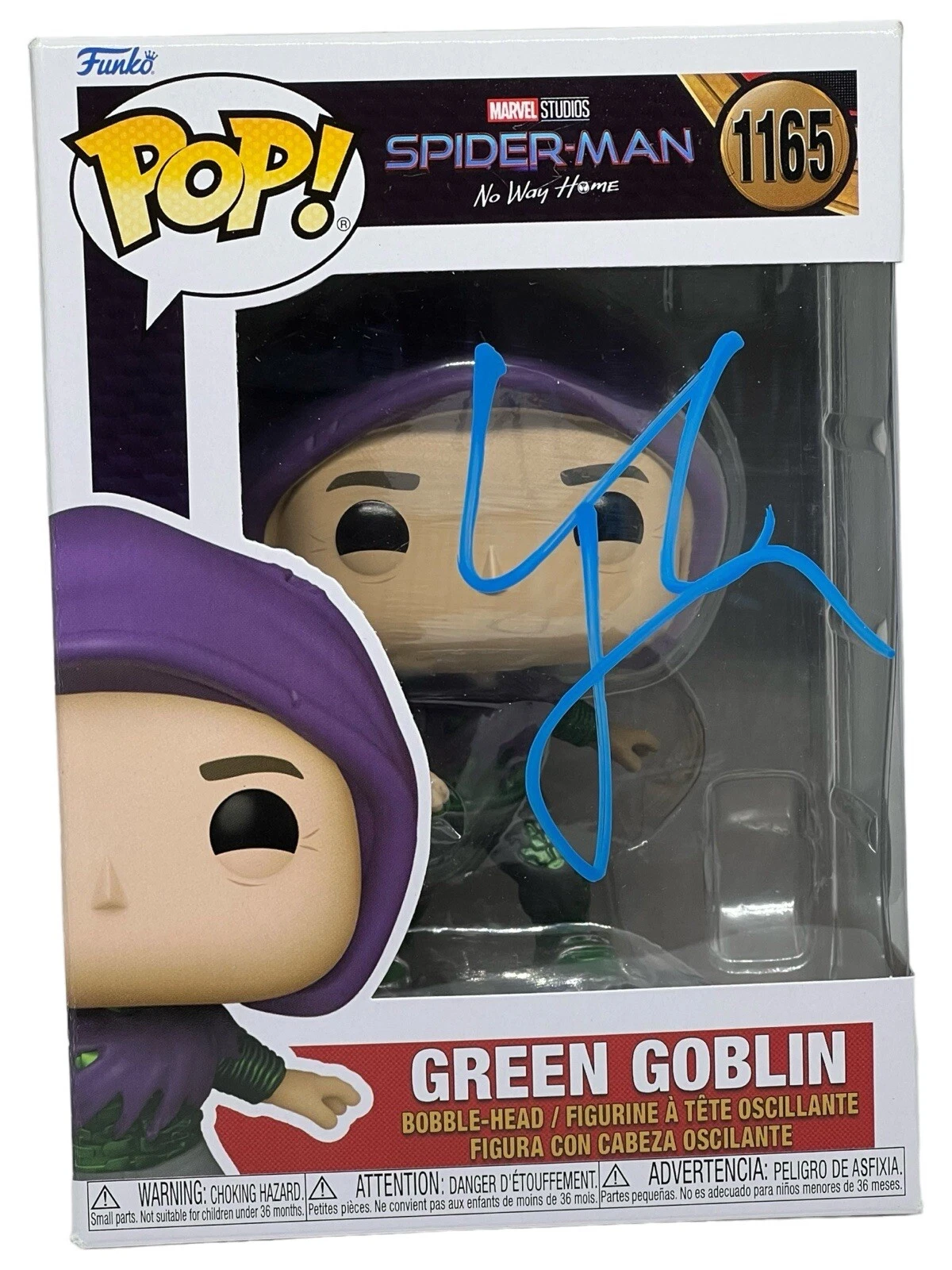 WILLEM DAFOE SIGNED FUNKO POP SPIDER-MAN GREEN GOBLIN MARVEL AUTOGRAPH BAS COA COLLECTIBLE MEMORABILIA