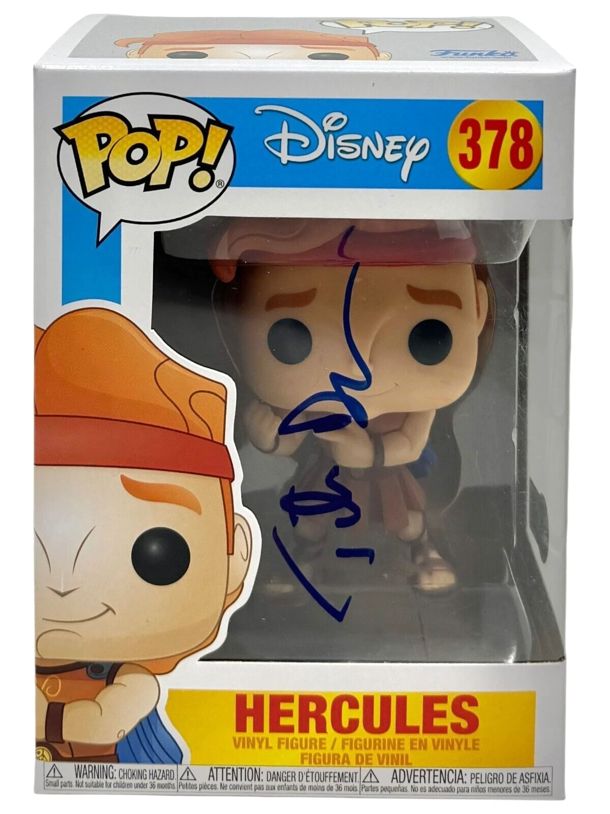 Tate Donovan Signed Disney Hercules #378 Funko Pop Autograph Beckett COA