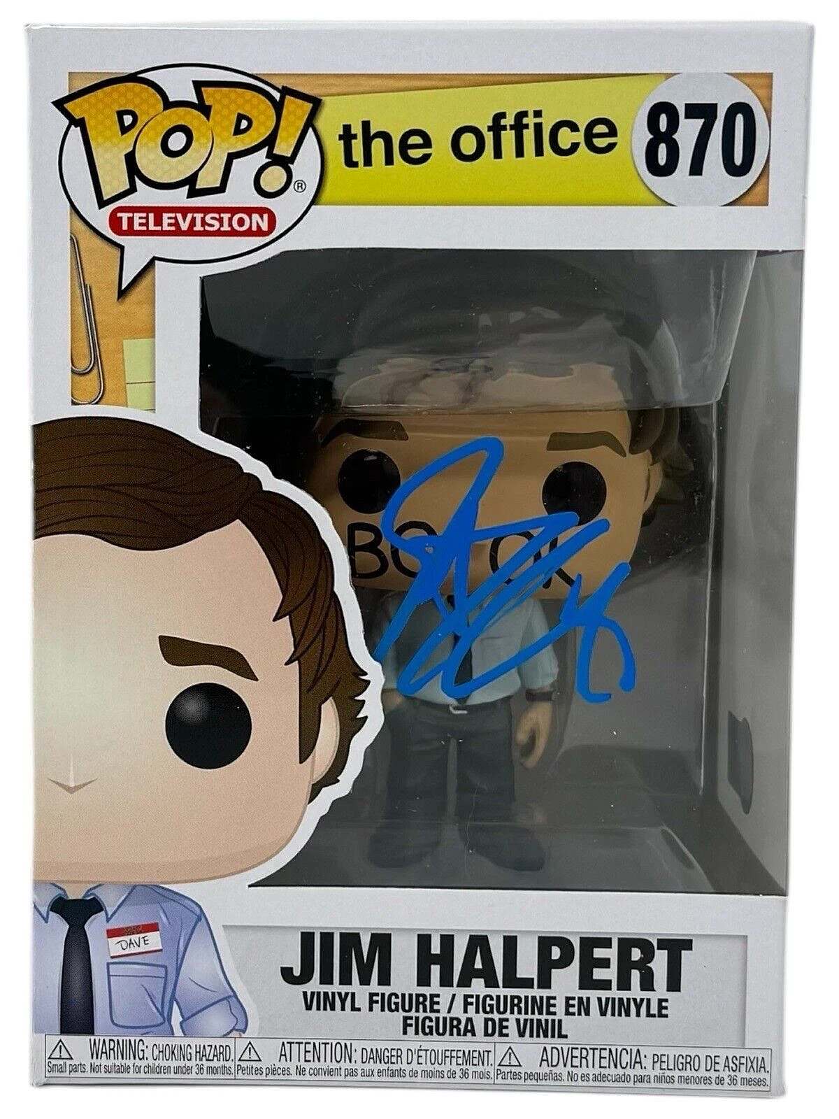 John Krasinski Signed The Office Jim Halpert Funko Pop 870 Autograph Beckett COA