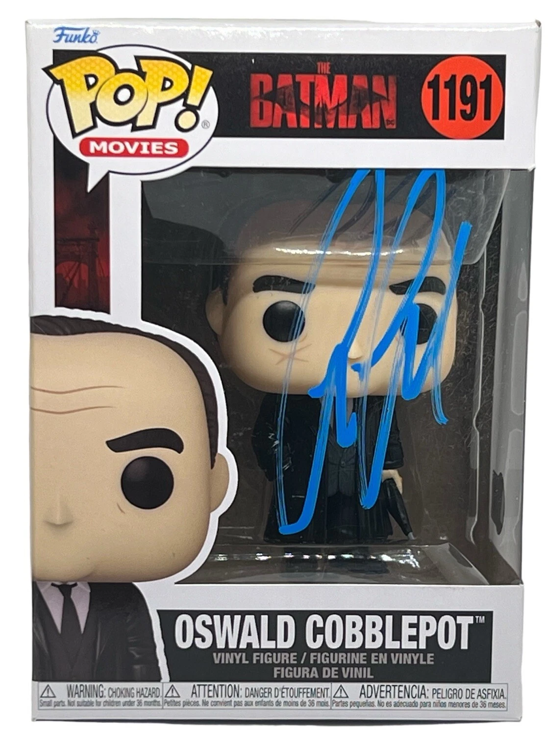 Colin Farrell Signed The Batman Oswald Cobblepot Funko Pop 1191 Penguin BAS COA