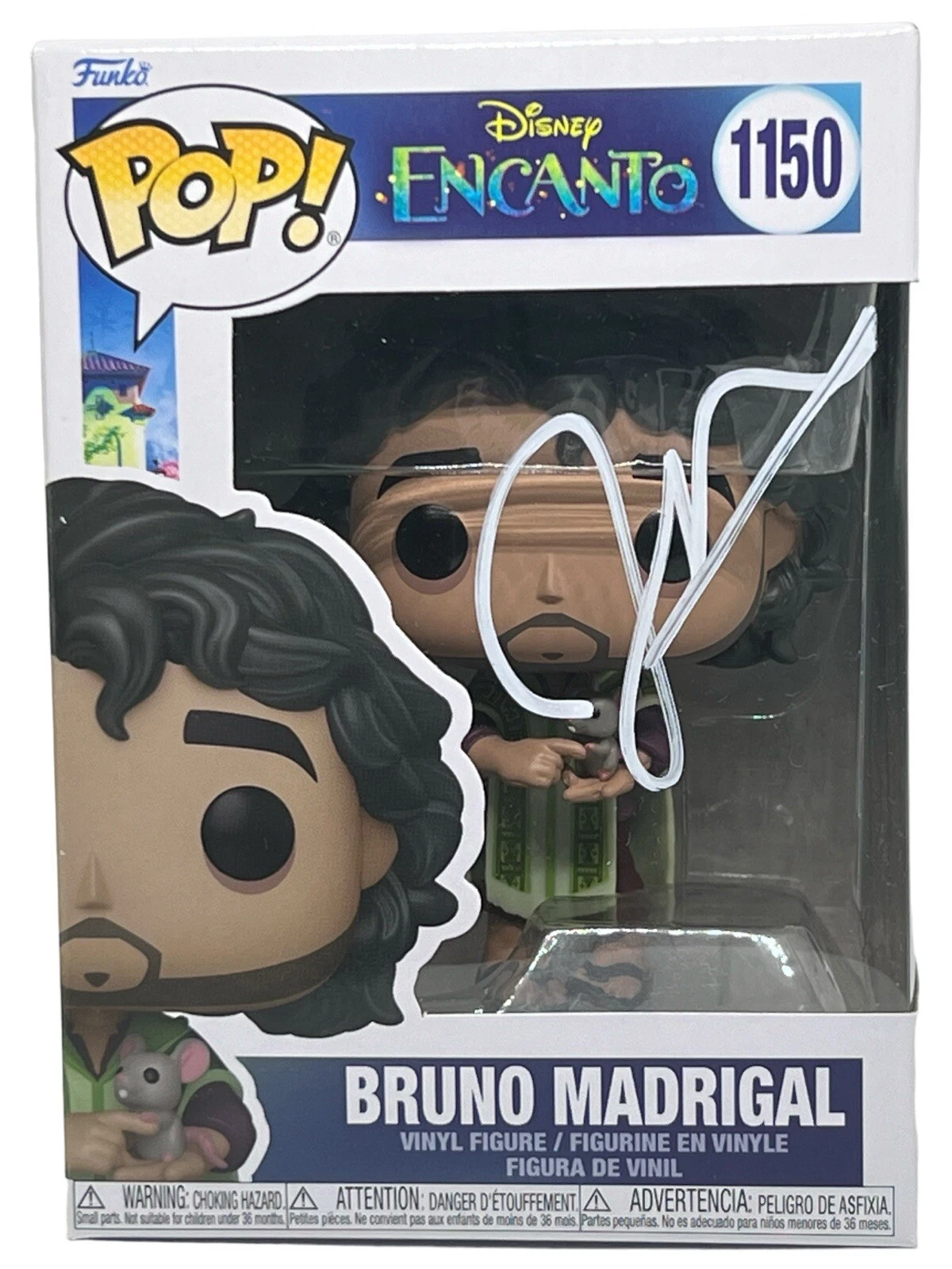 John Leguizamo Signed Autograph Encanto Funko Pop Bruno Madrigal Beckett COA