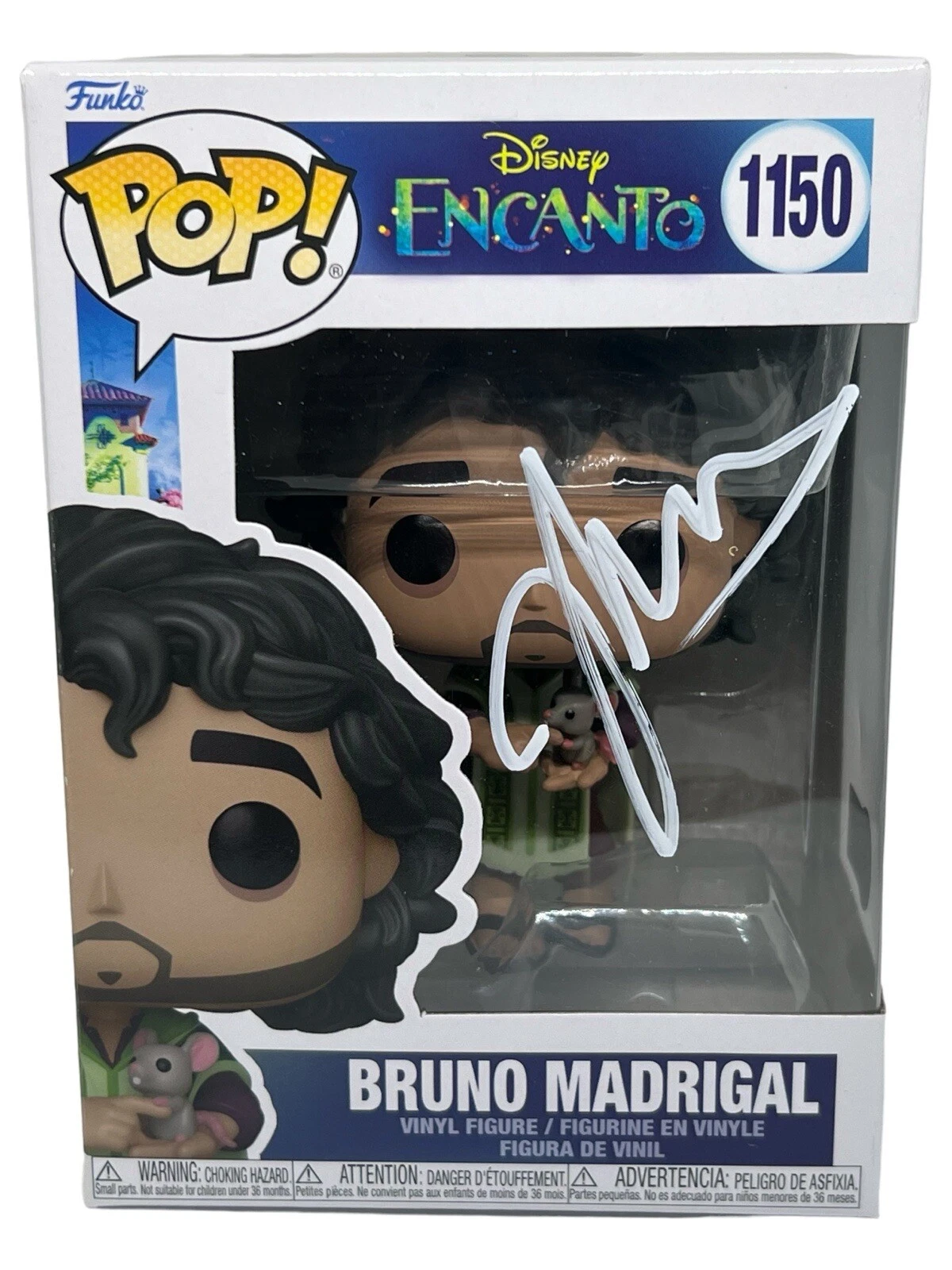 John Leguizamo Signed Funko Pop Encanto Bruno Madrigal Autograph Disney BAS COA