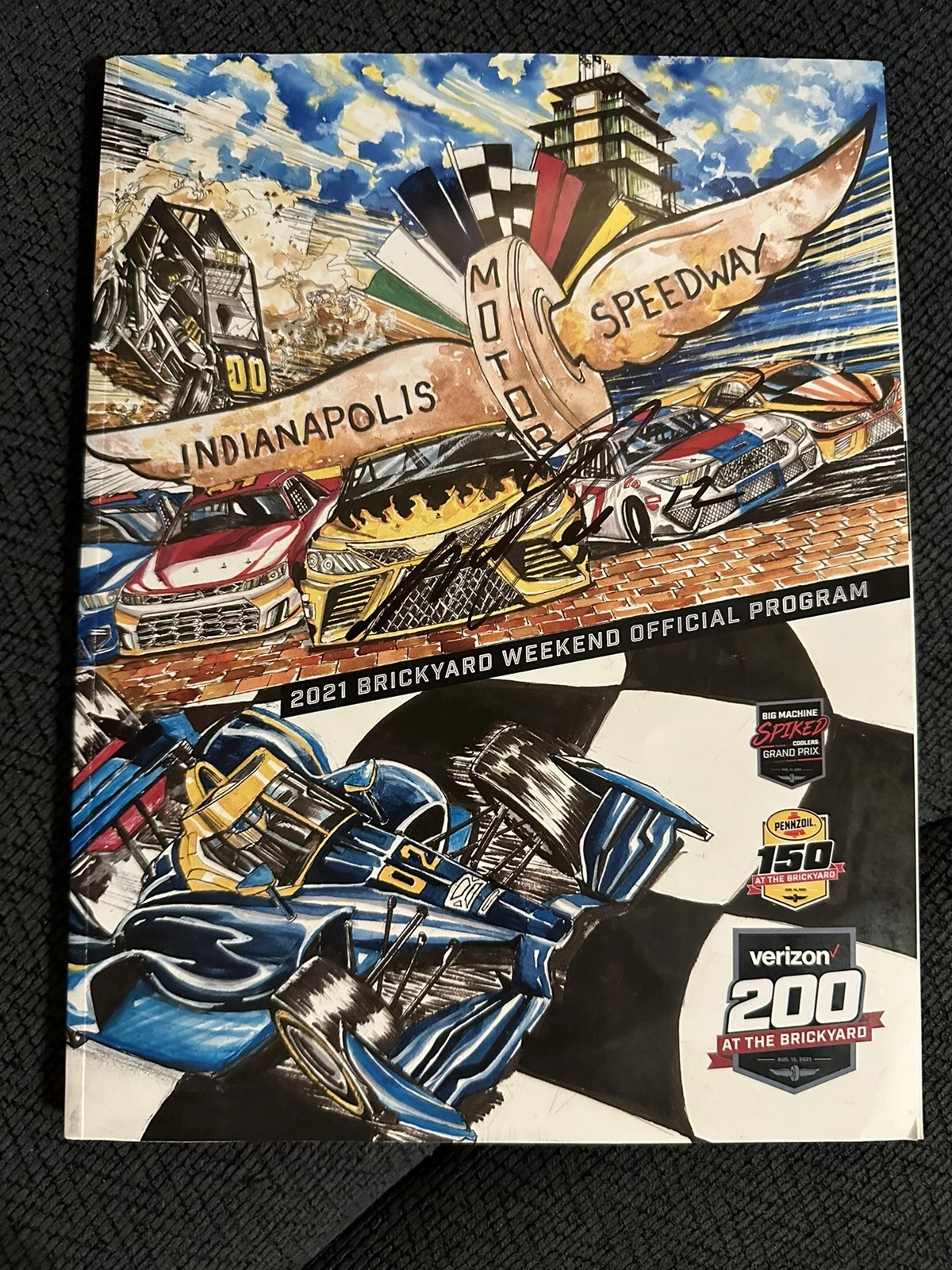 2021 Indy Fall Grand Prix Program Signed By Winner Will Power Autographed 500