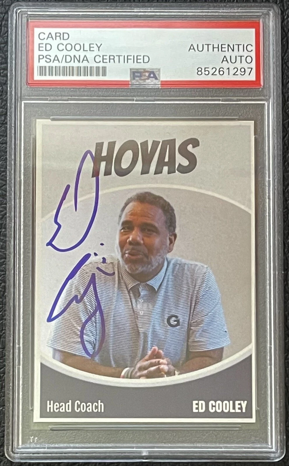 Ed Cooley Signed Autographed Georgetown Hoyas Custom Card PSA/DNA Slabbed