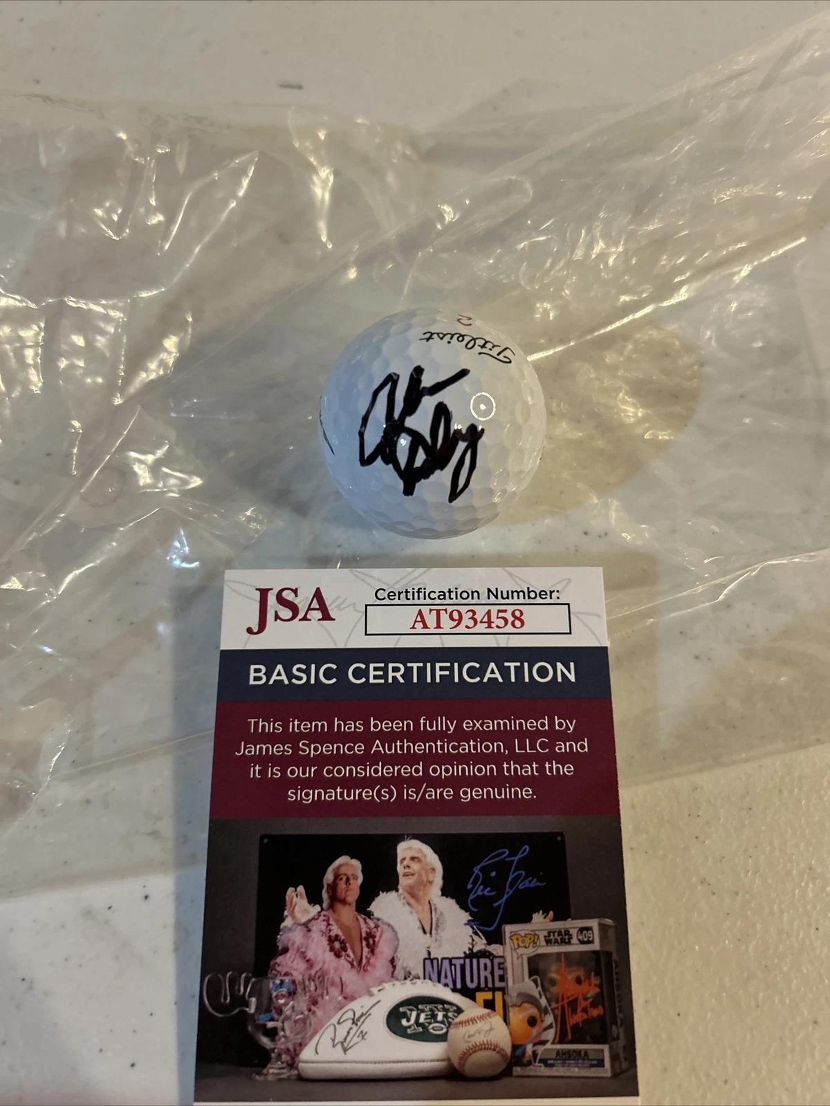 JOHN DALY SIGNED AUTOGRAPH LOGO GOLF BALL JSA COA TITLEIST