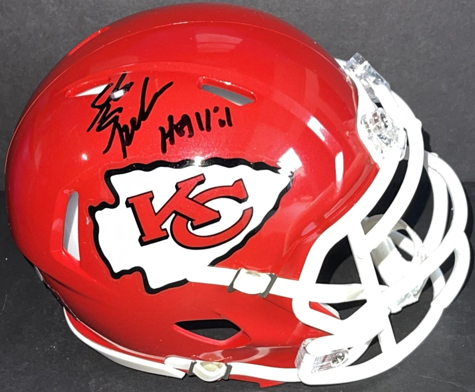 Steve Spagnuolo Signed Autographed Kansas City Chiefs Mini Helmet PSA/DNA