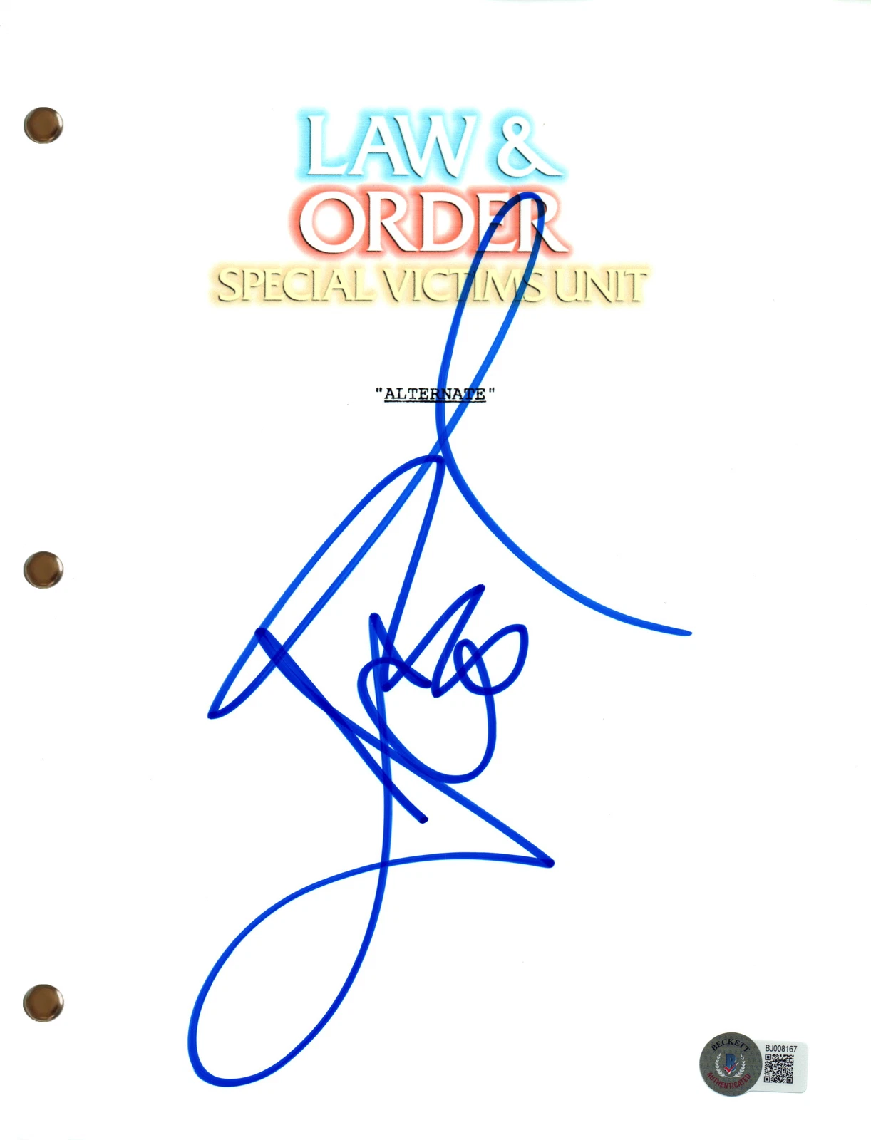 Ice-T Signed Autograph Law & Order SVU Alternate Full Episode Script Beckett COA