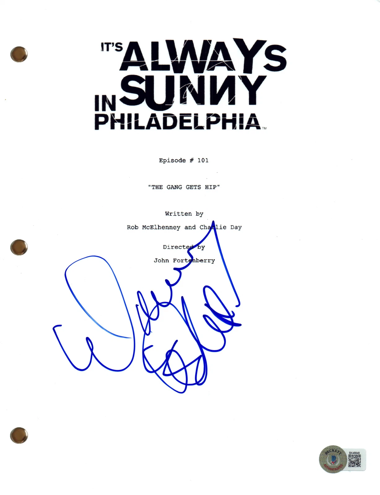 Danny DeVito Signed It's Always Sunny In Philadelphia Pilot Script Beckett COA
