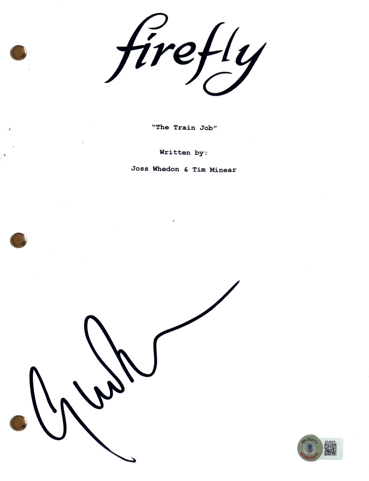 Gina Torres Signed Autograph Firefly The Train Job Script Screenplay Beckett COA