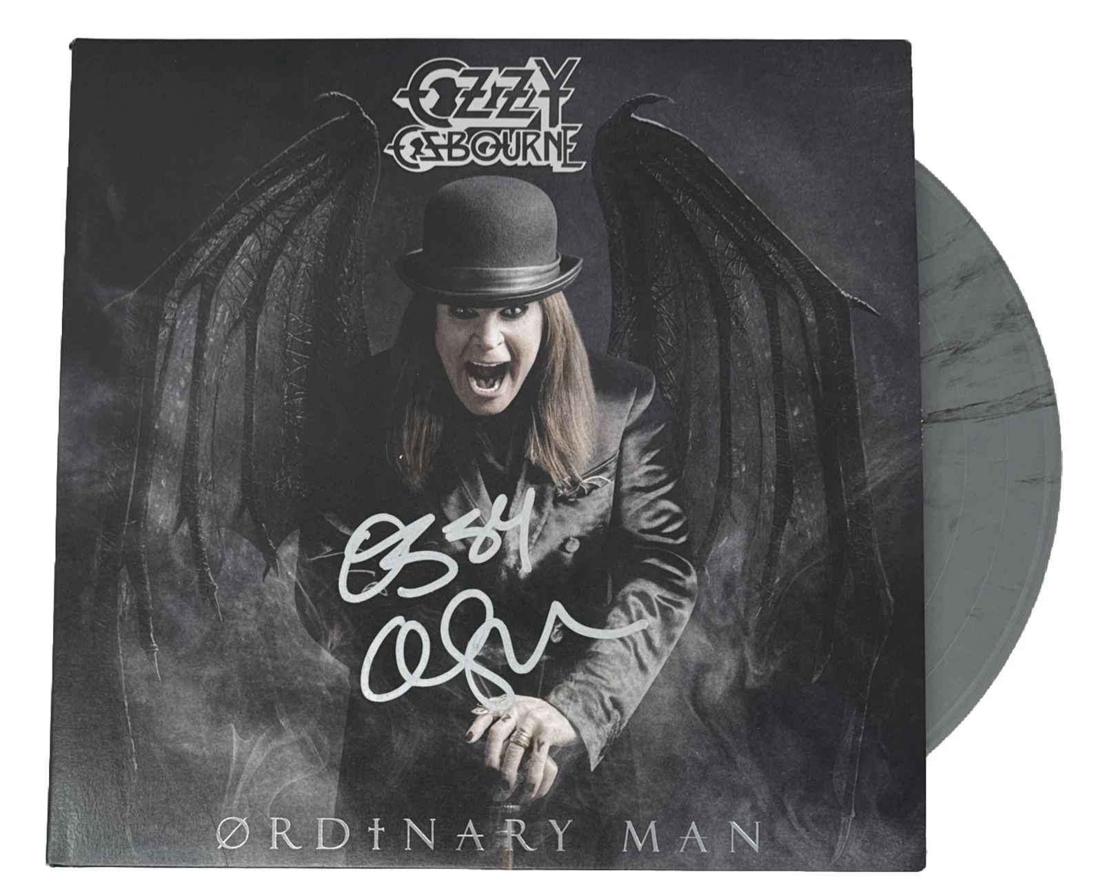 Ozzy Osbourne Signed Ordinary Man Vinyl Record Album LP Autograph Beckett COA