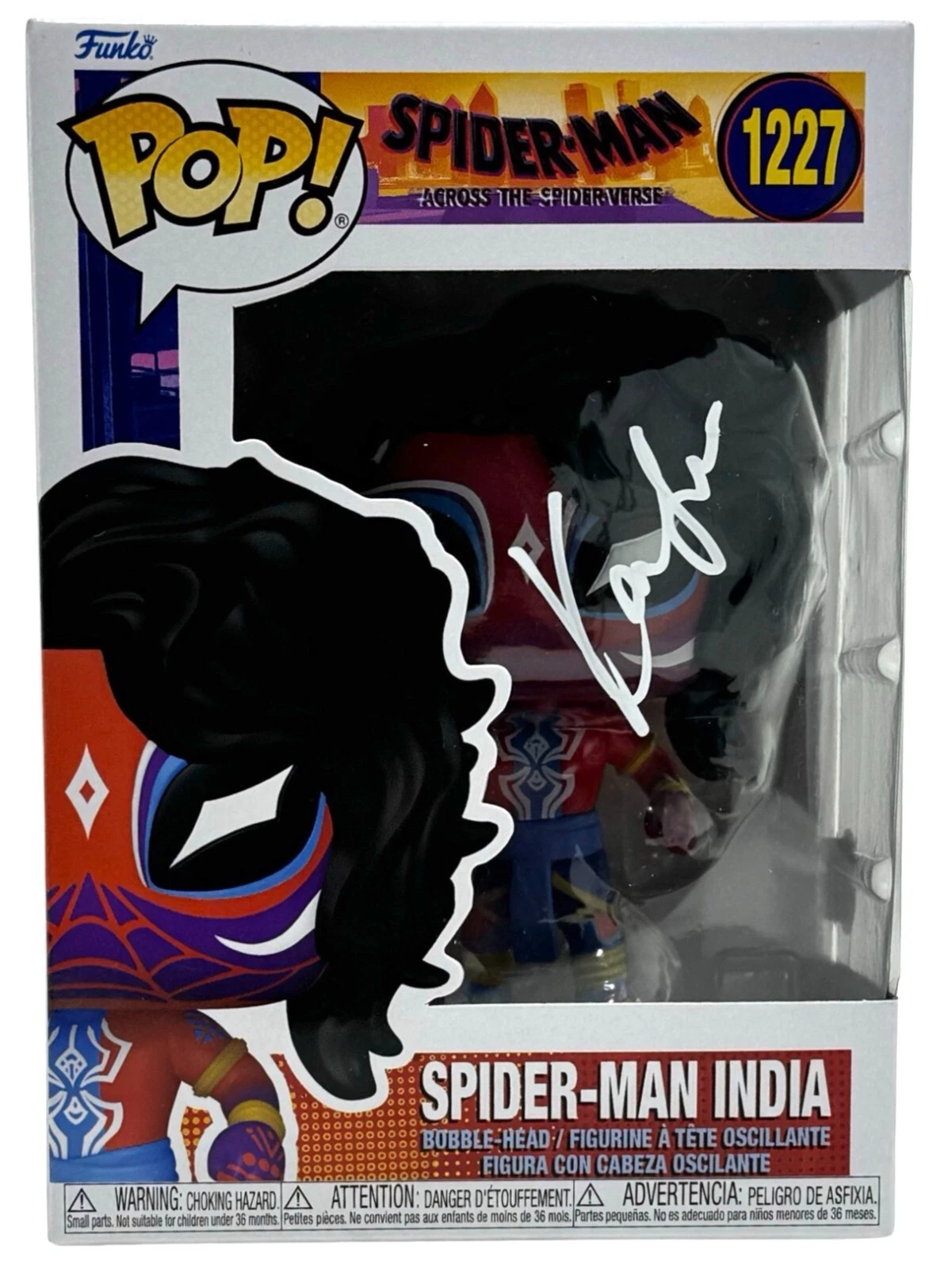 Karan Soni Signed Funko Pop Spider-Man India 1227 Spider-Verse Autograph BAS COA