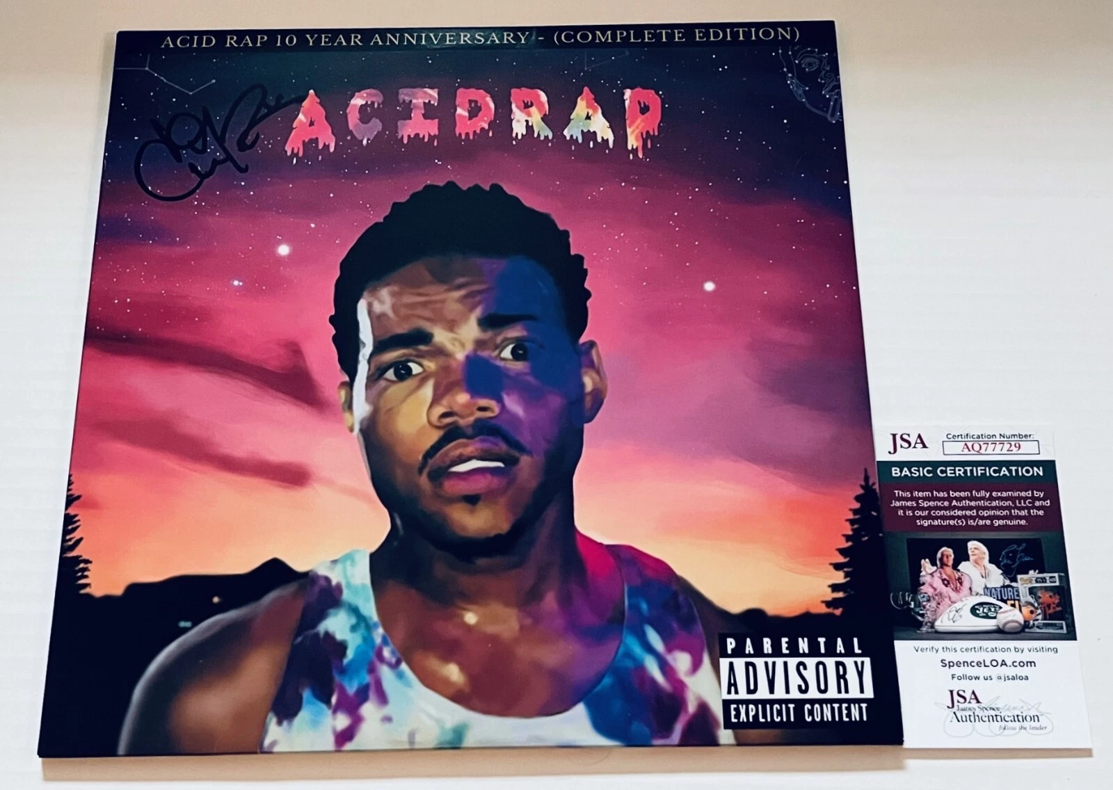 Chance The Rapper signed Acid Rap 10 Year Anniversary Vinyl Album JSA Certified