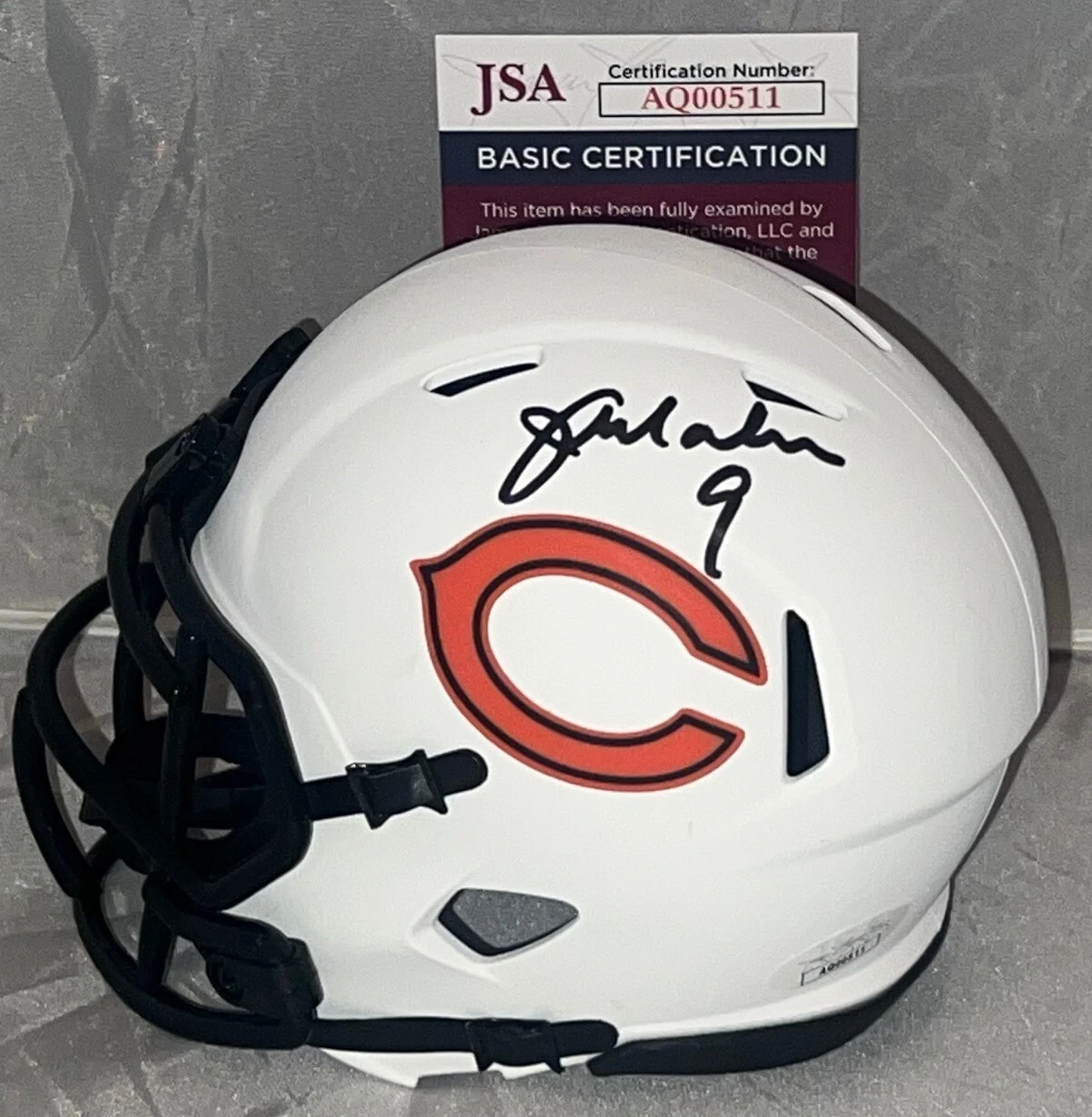 Jim McMahon signed Chicago Bears Lunar Eclipse mini helmet autographed JSA
