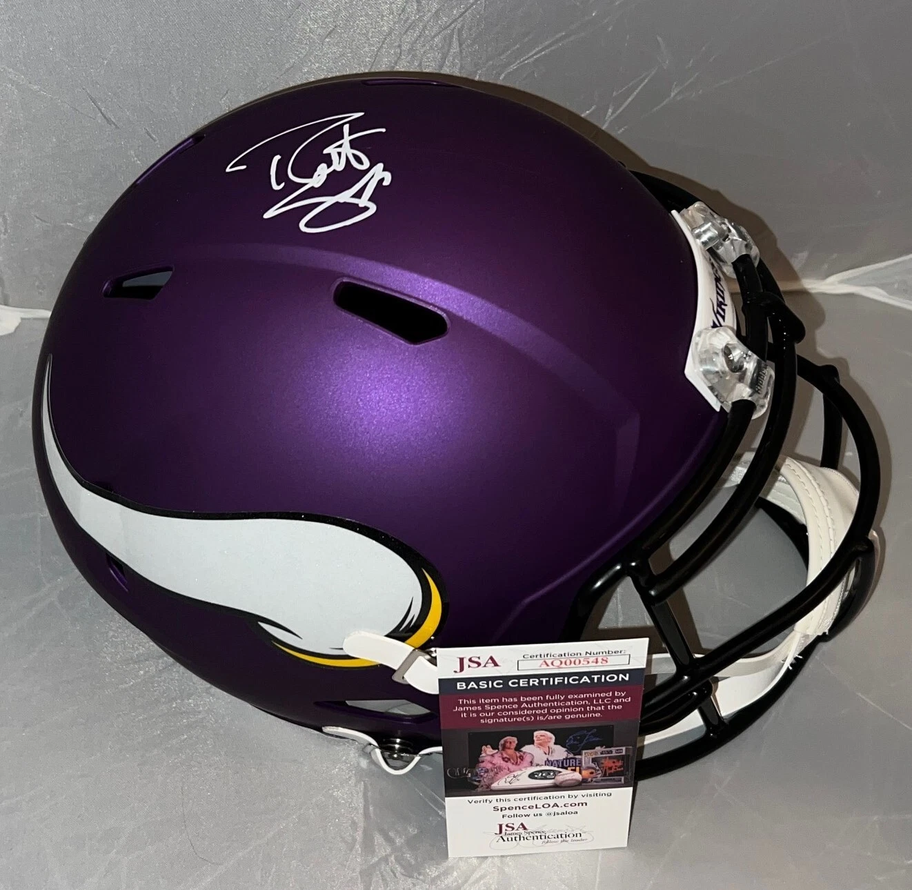 Robert Smith signed Minnesota Vikings Speed Full Size helmet autographed JSA