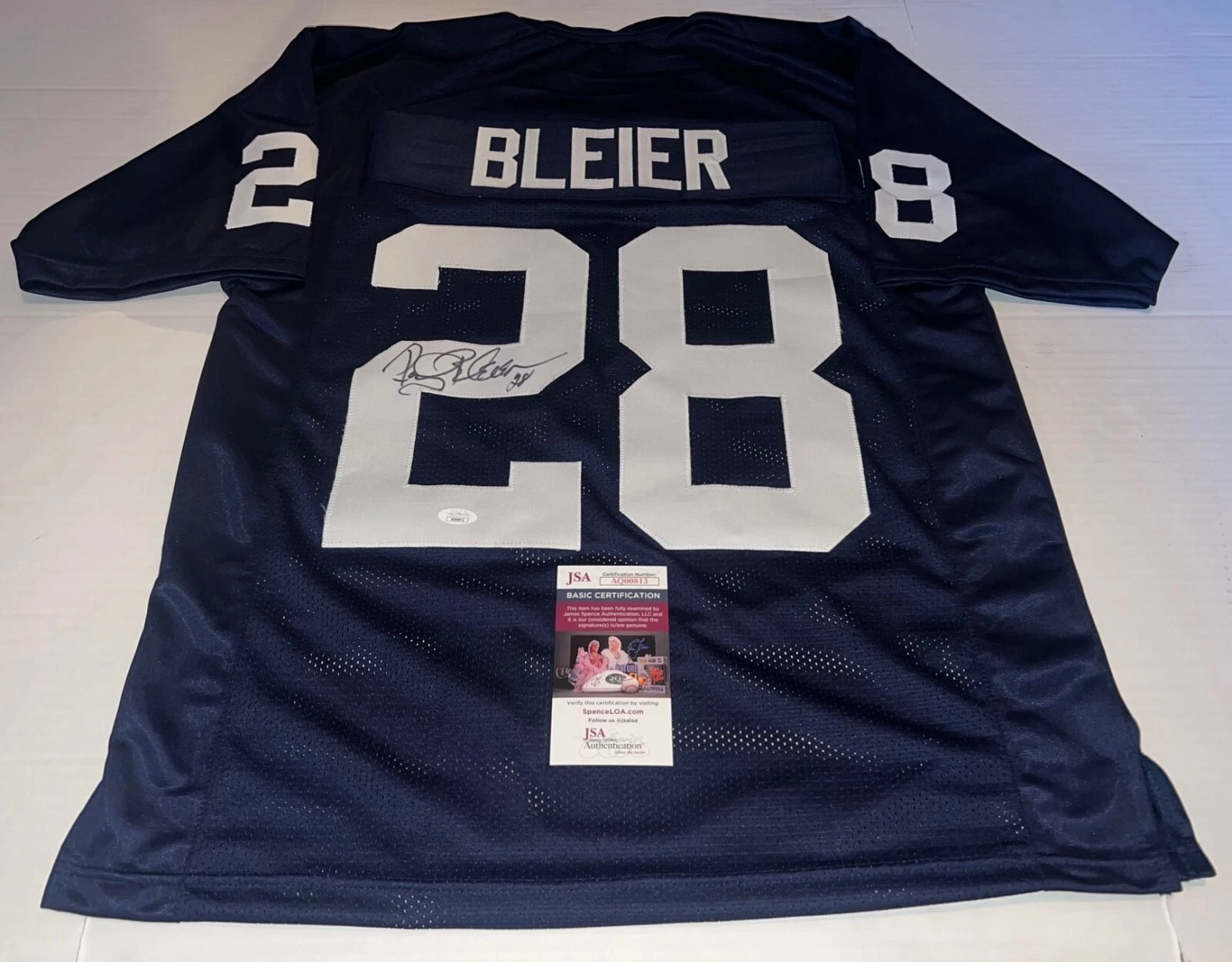 Rocky Bleier Notre Dame Fighting Irish signed Custom jersey autographed JSA