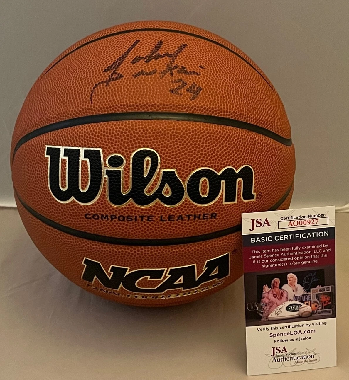 Johnny Dawkins Duke Blue Devils signed NCAA Basketball Ball autographed JSA