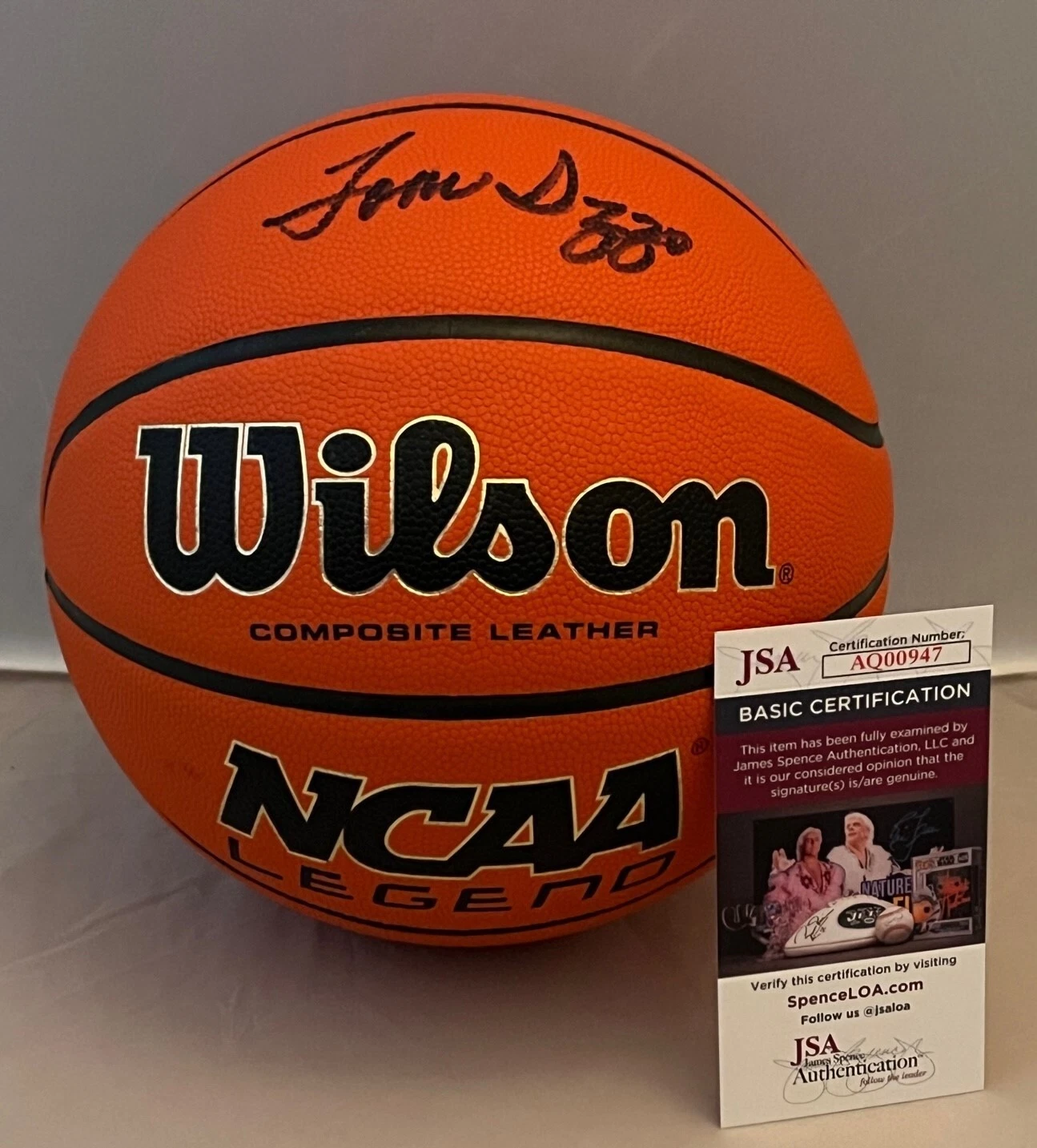 TOM IZZO MICHIGAN STATE SPARTANS SIGNED WILSON NCAA BASKETBALL AUTOGRAPHED JSA COLLECTIBLE MEMORABILIA