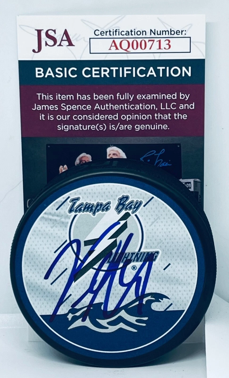 Vincent Lecavalier signed Tampa Bay Lightning Reverse Retro Puck JSA
