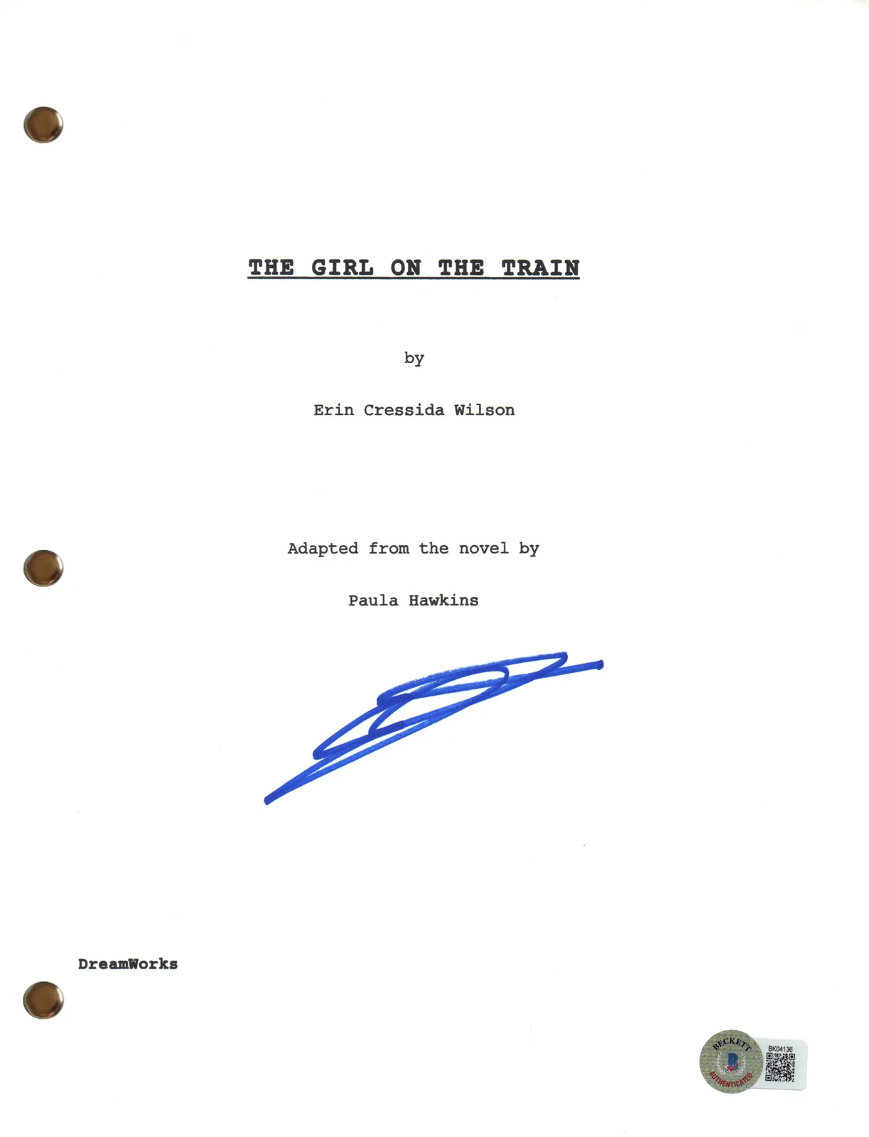 Erin Cressida Wilson Signed Autograph The Girl On The Train Movie Script BAS COA