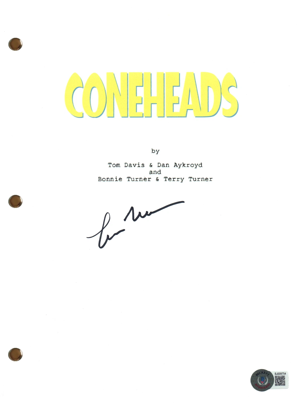 Laraine Newman Signed Autograph Coneheads Movie Script Screenplay Beckett COA