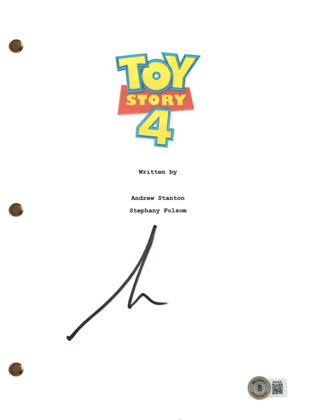 Tim Allen Signed Autograph Toy Story 4 Movie Script Full Screenplay Beckett COA