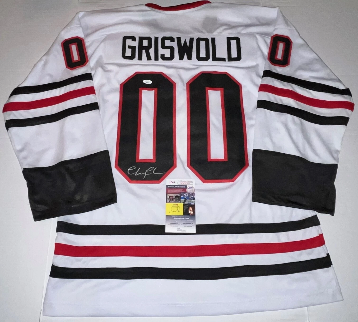 Chevy Chase Christmas Vacation signed Custom Griswold Hockey Jersey JSA