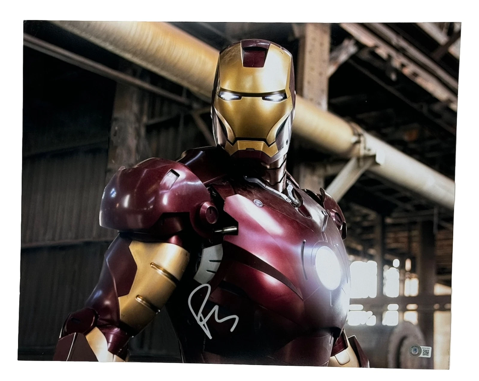 Robert Downey Jr Signed Iron Man 16x20 Photo Tony Stark Autograph Beckett COA