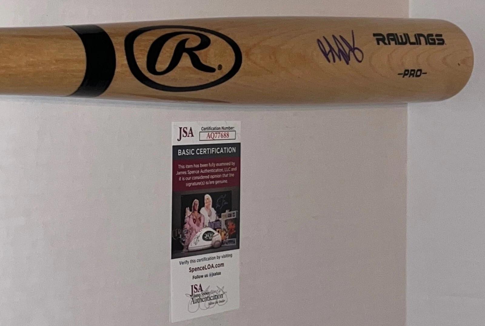 Brendan Rodgers Colorado Rockies signed Full Size Rawlings Bat autographed JSA