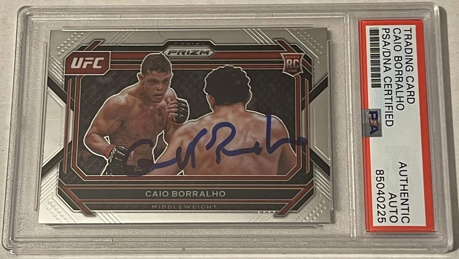 Caio Borralho Signed Auto 2023 Prizm UFC Rookie Card PSA/DNA Slabbed