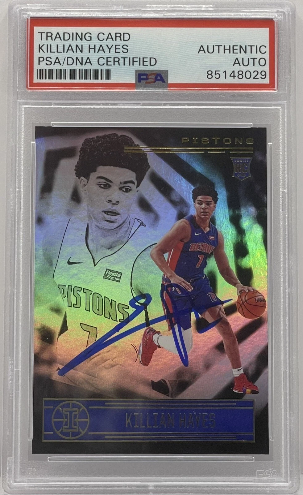 Killian Hayes Signed 2020-21 Illusions Rookie Detroit Pistons PSA/DNA Slabbed