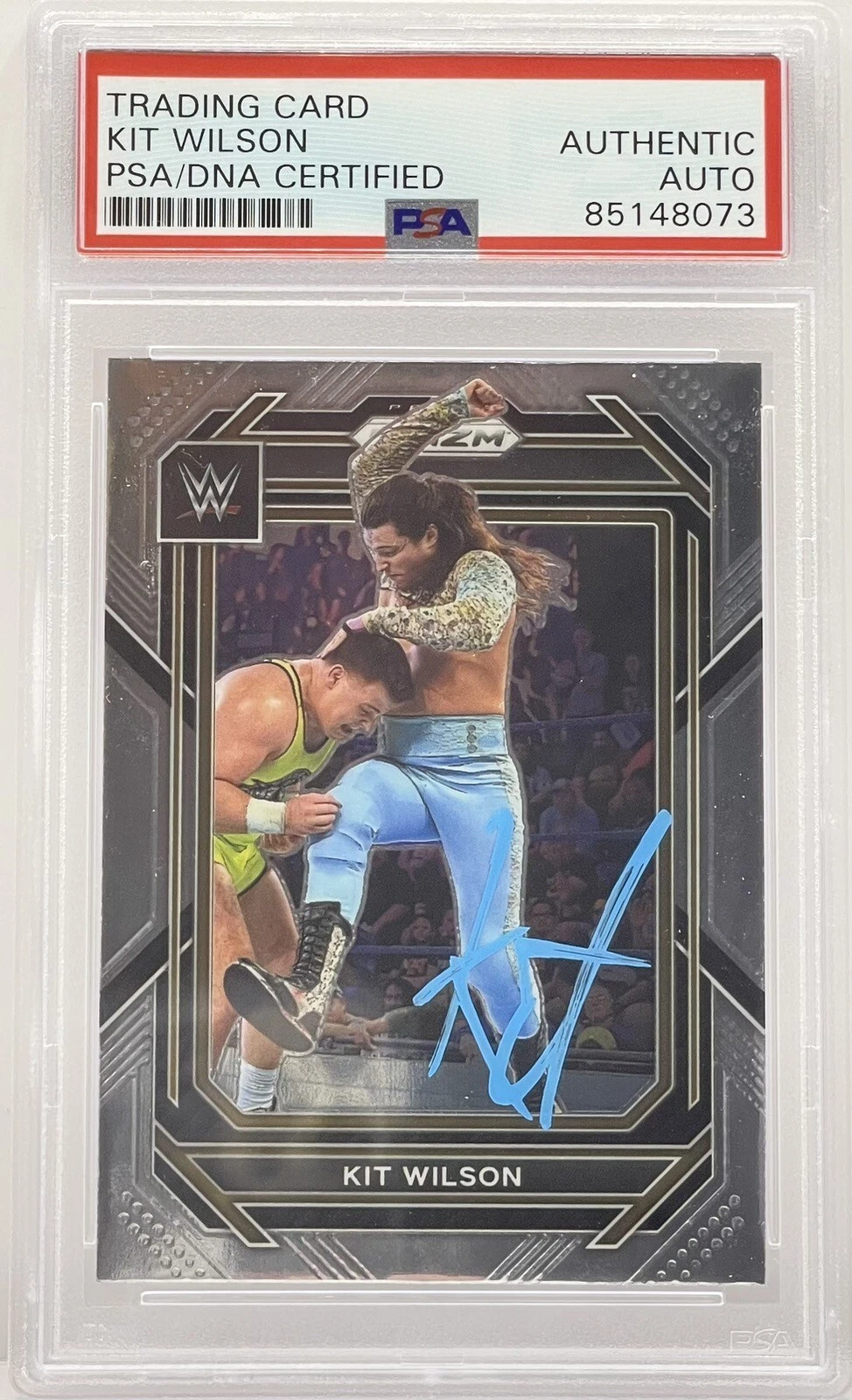 Kit Wilson Signed 2023 Prizm Card WWE Superstar PSA/DNA Slabbed