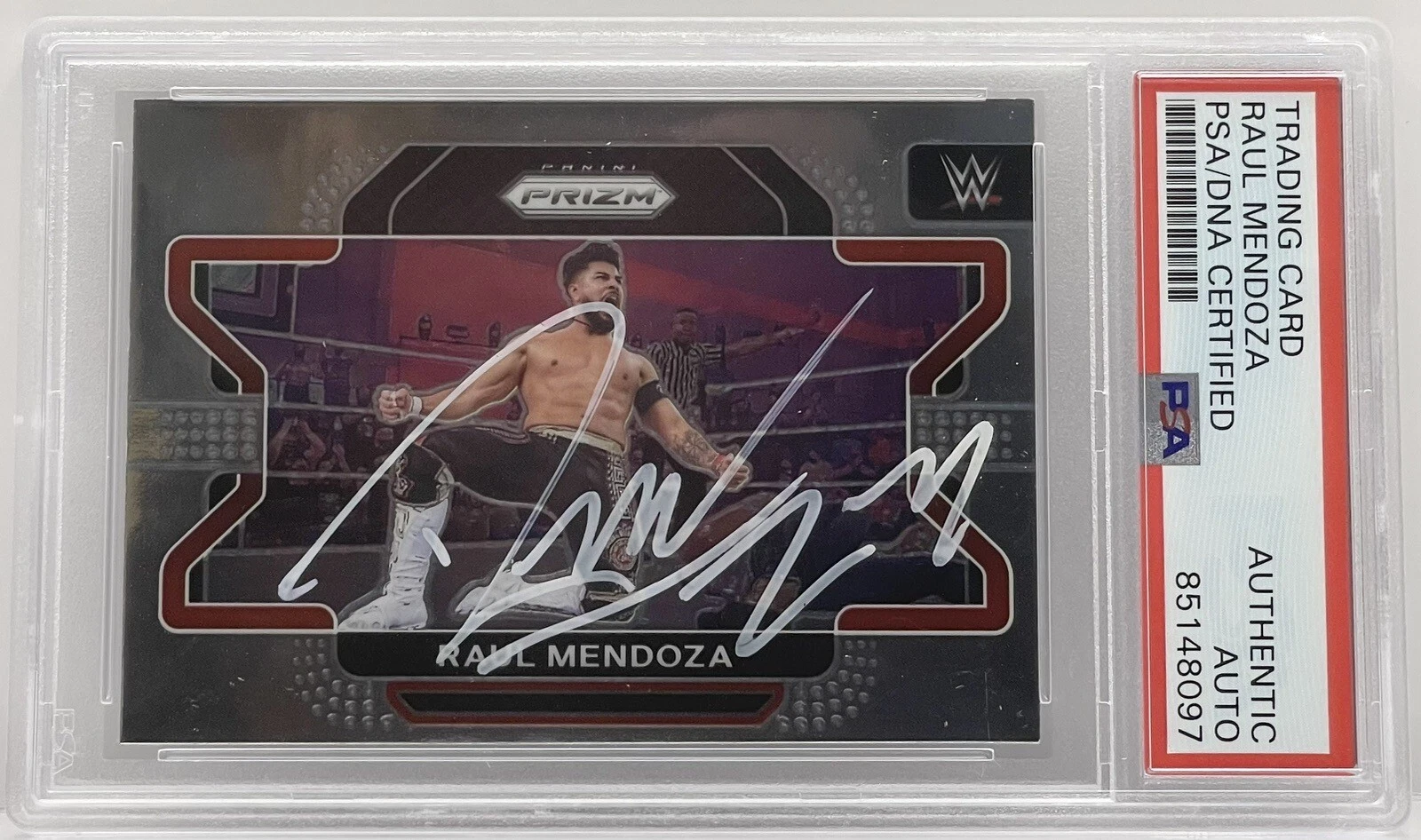 Raul Mendoza Signed 2022 Prizm Card WWE Superstar PSA/DNA Slabbed