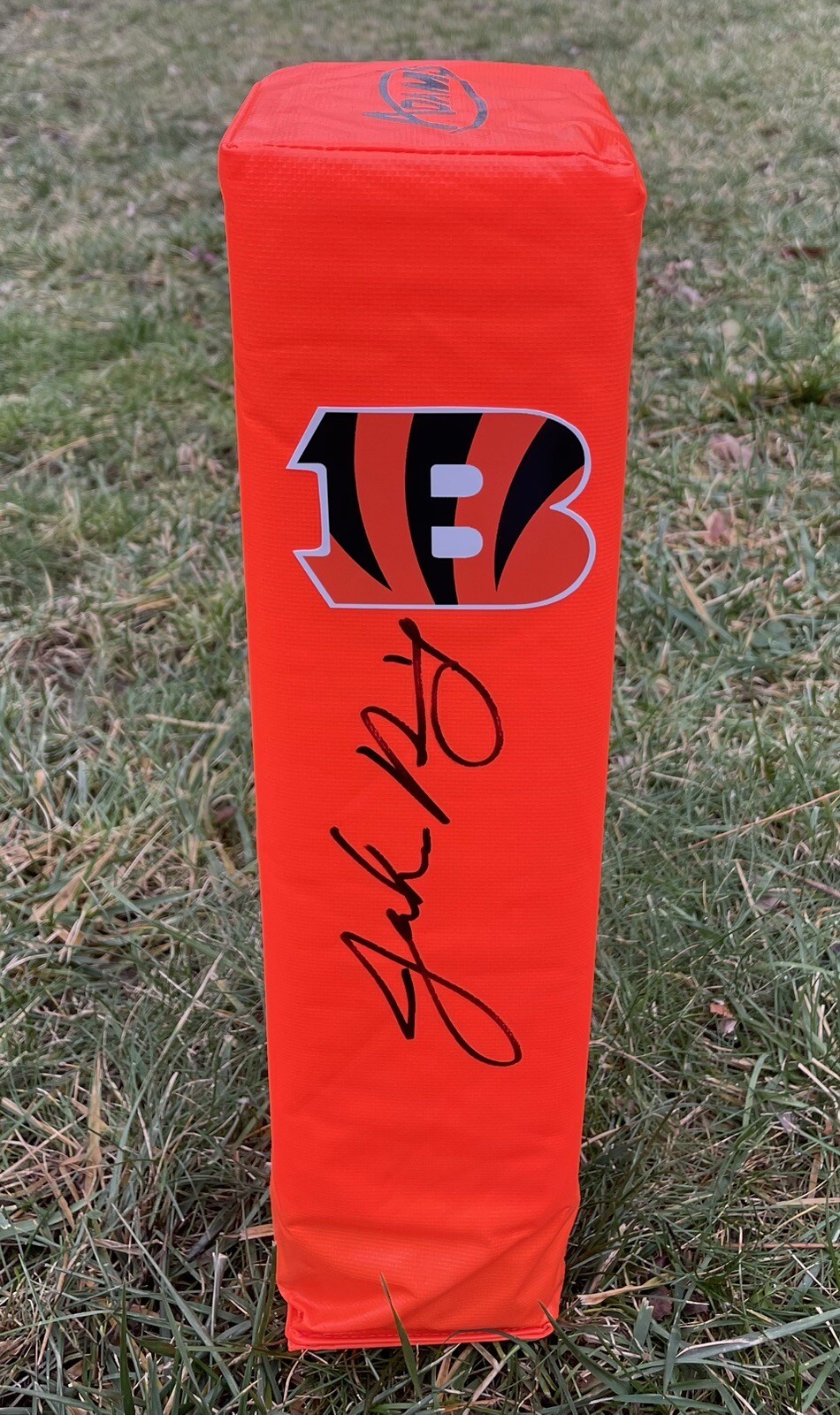 Jake Browning Signed Autographed Cincinnati Bengals Full Size Football Pylon COA