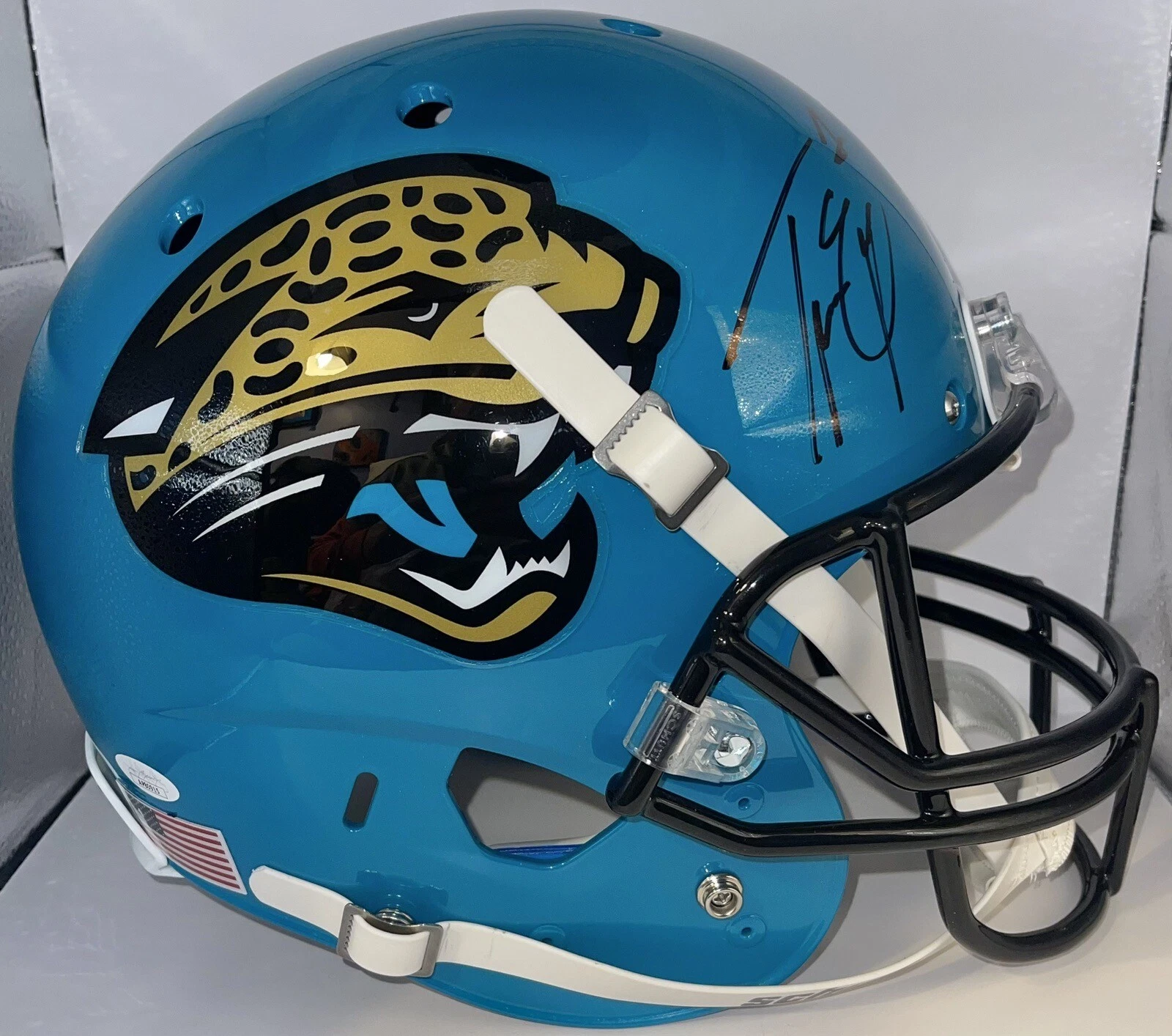 Travis Etienne Signed Autographed Custom F/S Jacksonville Jaguars Helmet JSA