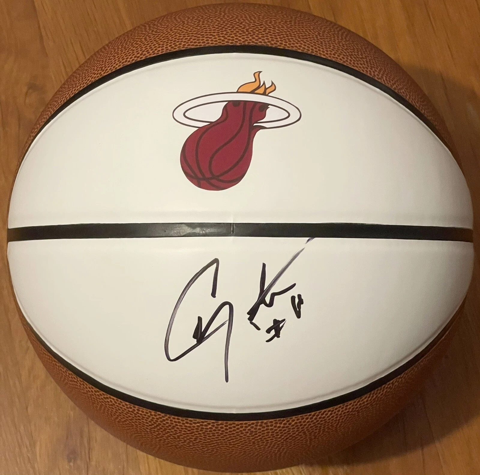 Caleb Martin Signed Autographed Miami Heat Logo Basketball JSA COA