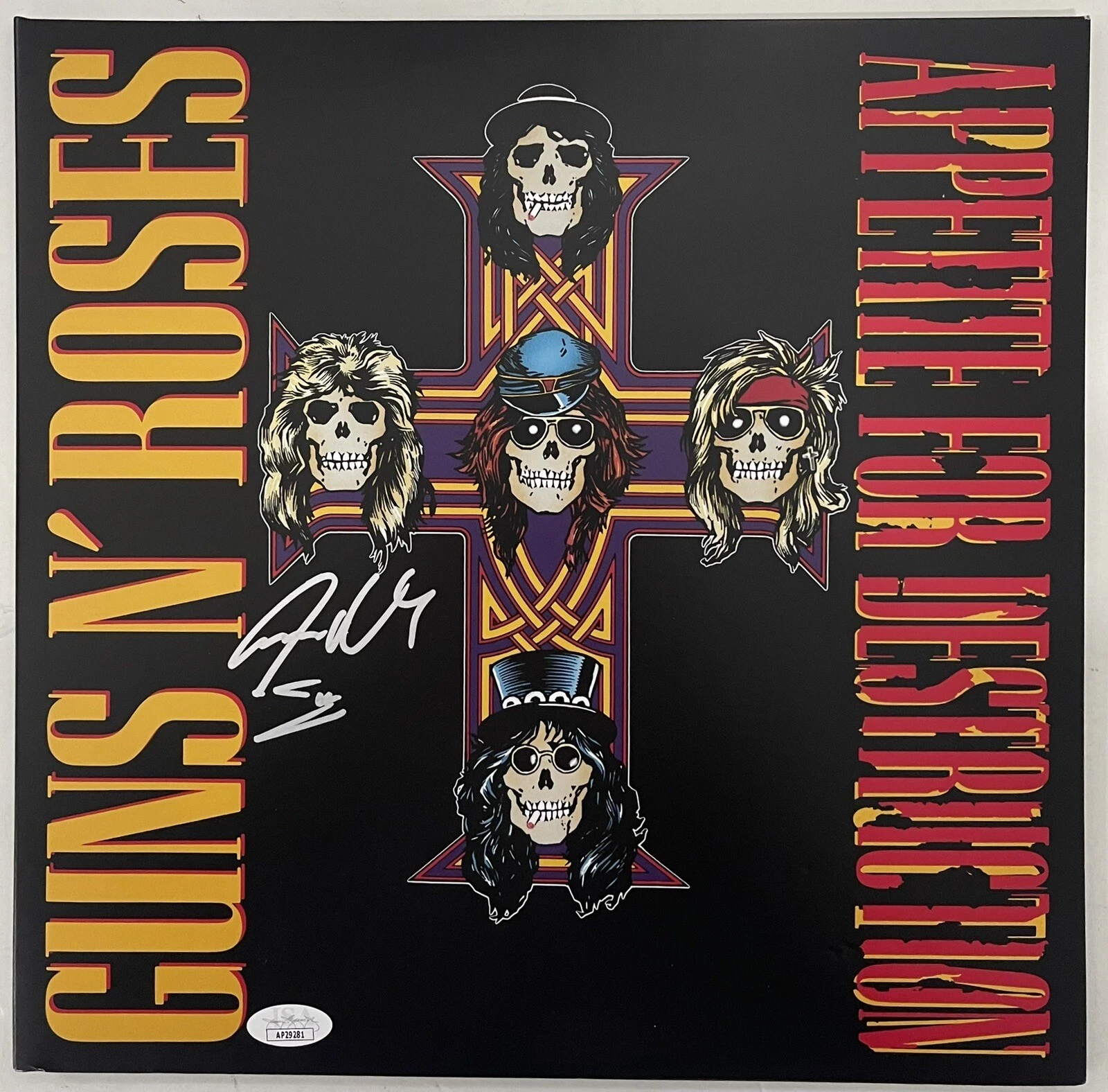 Steven Adler Signed Autographed Guns N Roses Appetite For Destruction Vinyl JSA