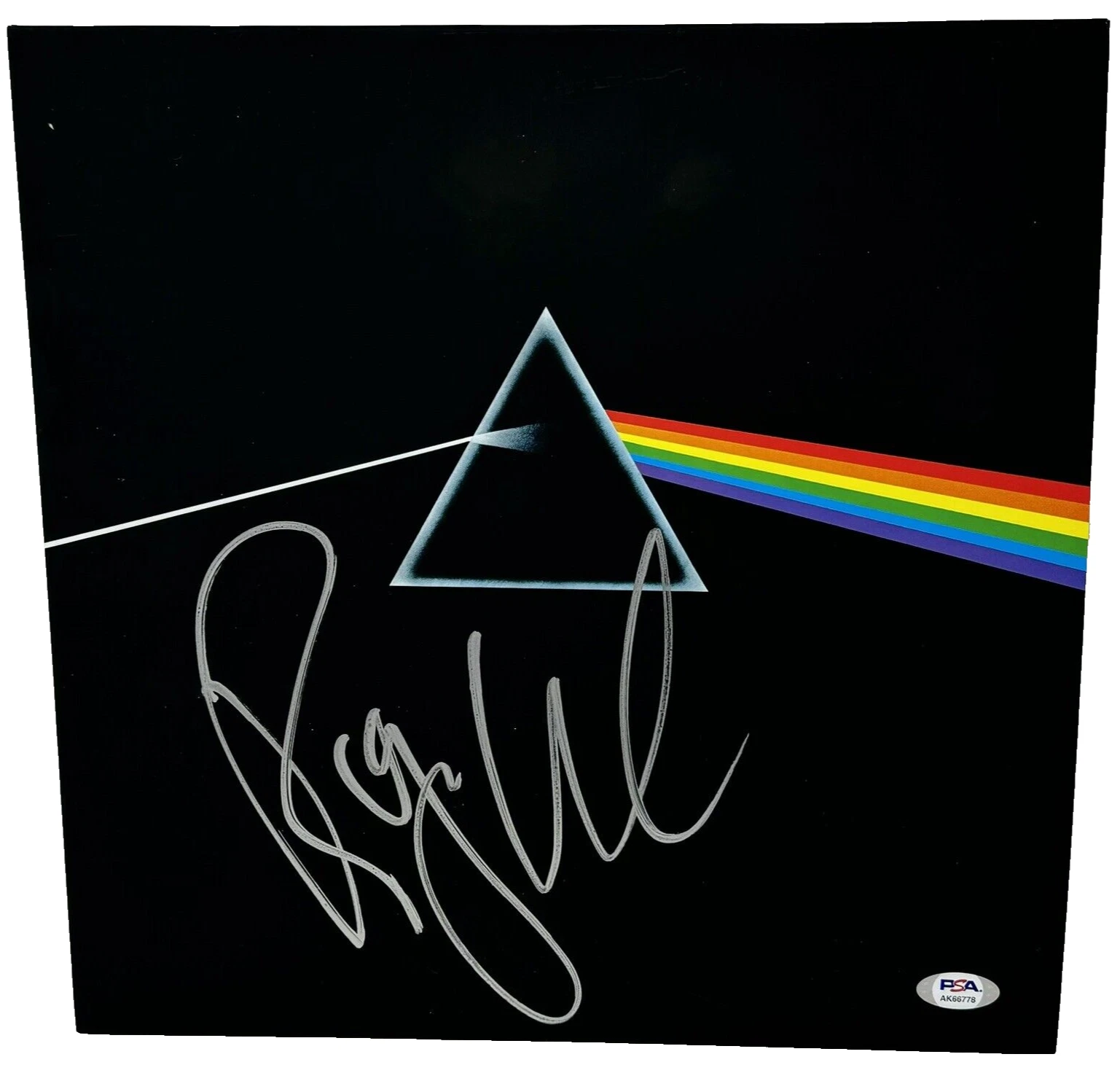 Roger Waters Signed Pink Floyd Dark Side Of The Moon Vinyl Record Album PSA COA