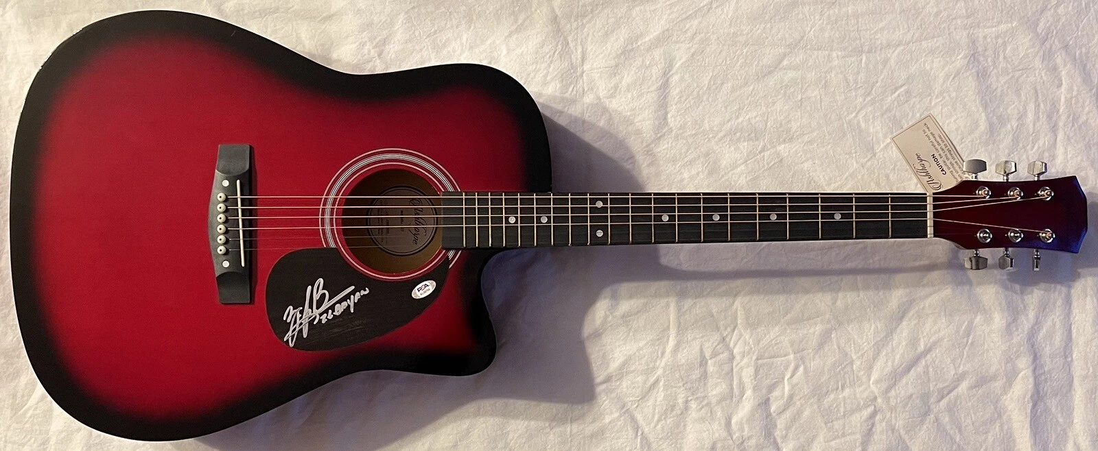 Zach Bryan Signed Autographed Something In The Orange Full Size Guitar PSA/DNA