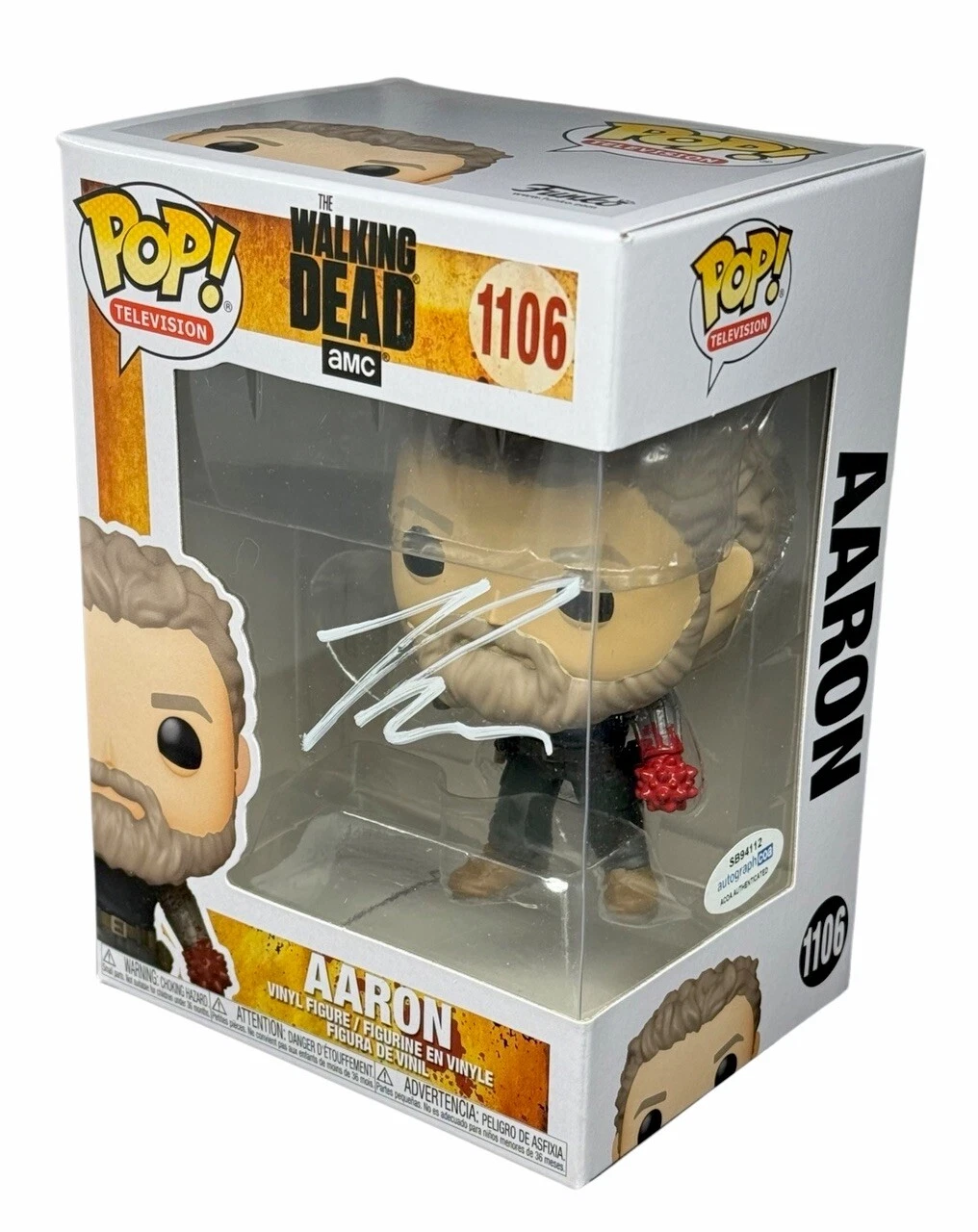 Ross Marquand Signed Funko Pop The Walking Dead Aaron 1106 Autograph ACOA COA