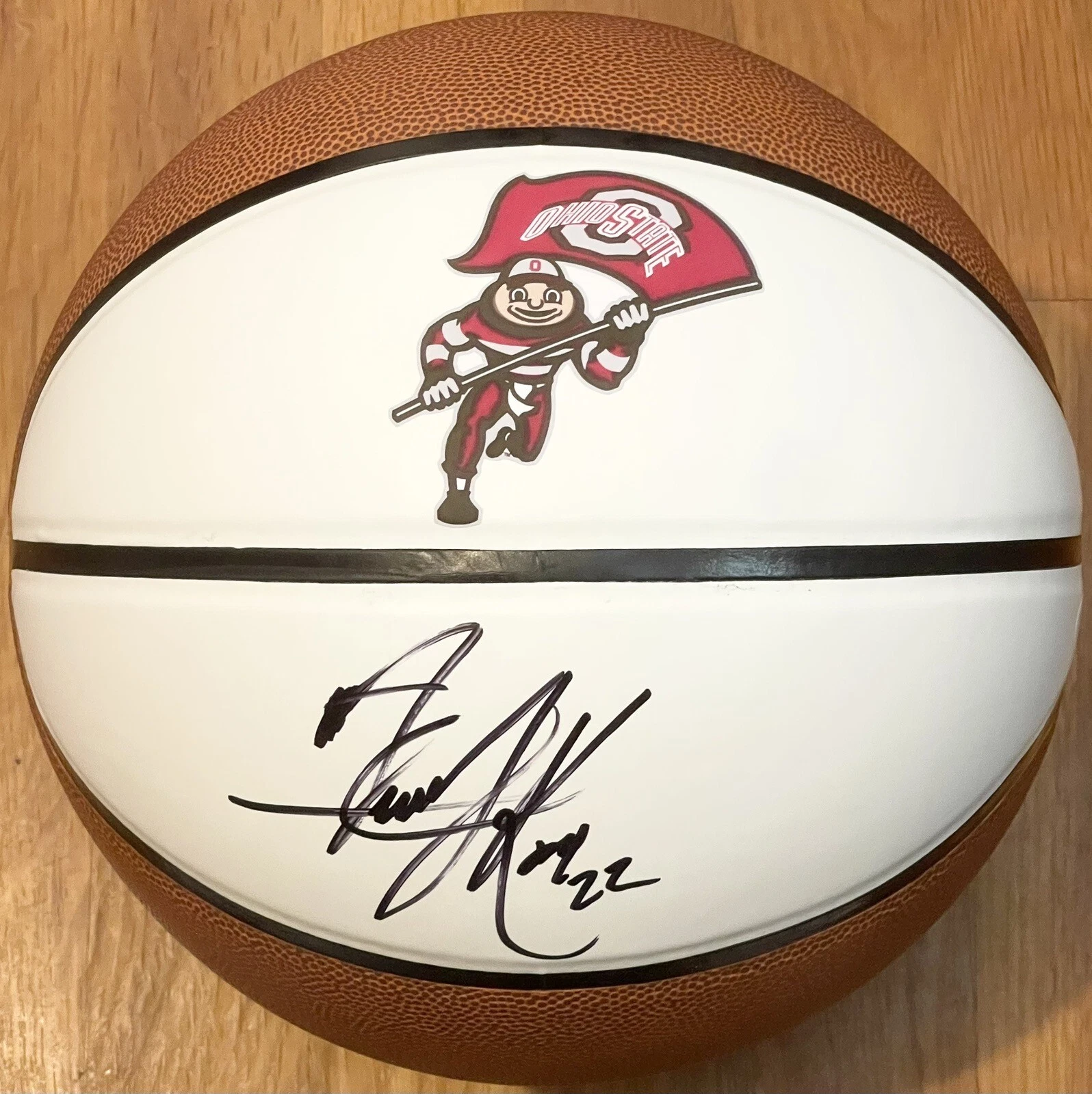 Jim Jackson Signed Autographed Ohio State Buckeyes Logo Basketball JSA COA