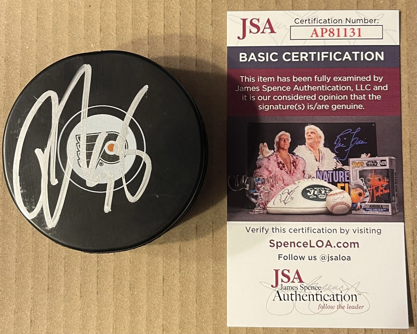 Rasmus Ristolainen Signed Autographed Philadelphia Flyers Logo Hockey Puck JSA