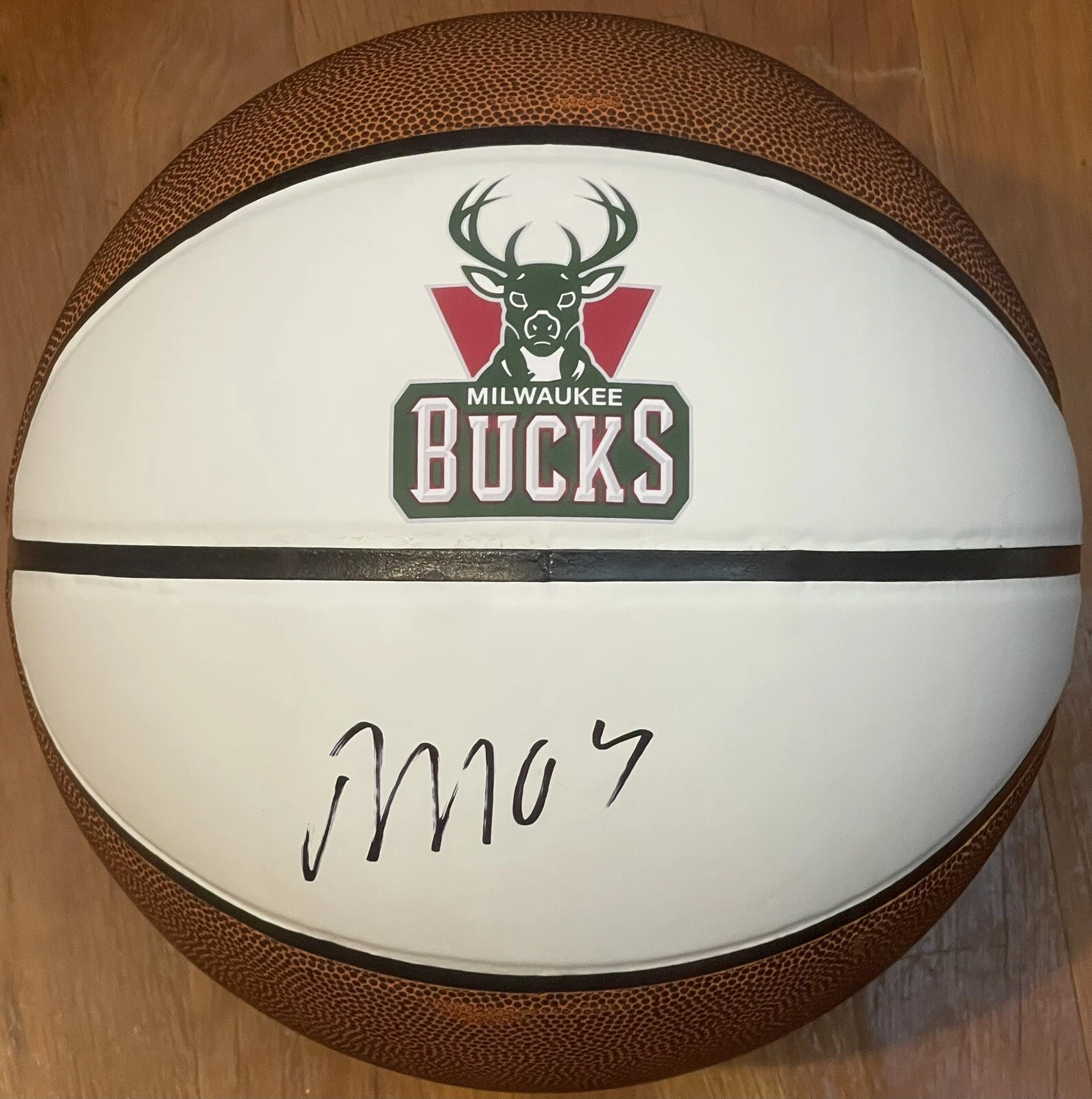 MarJon Beauchamp Signed Autographed Milwaukee Bucks Logo Basketball JSA COA