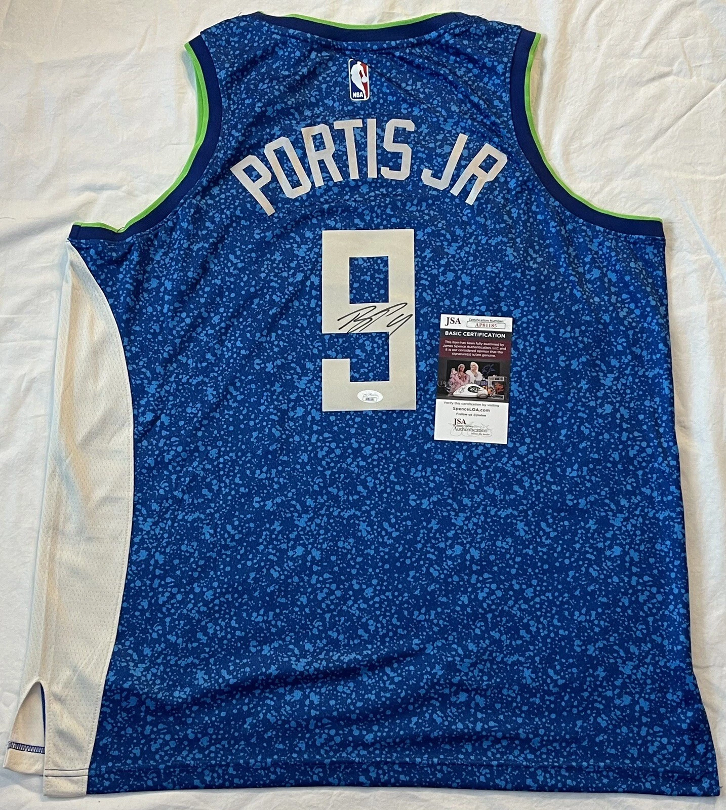 Bobby Portis Signed Autographed Milwaukee Bucks Jersey JSA COA