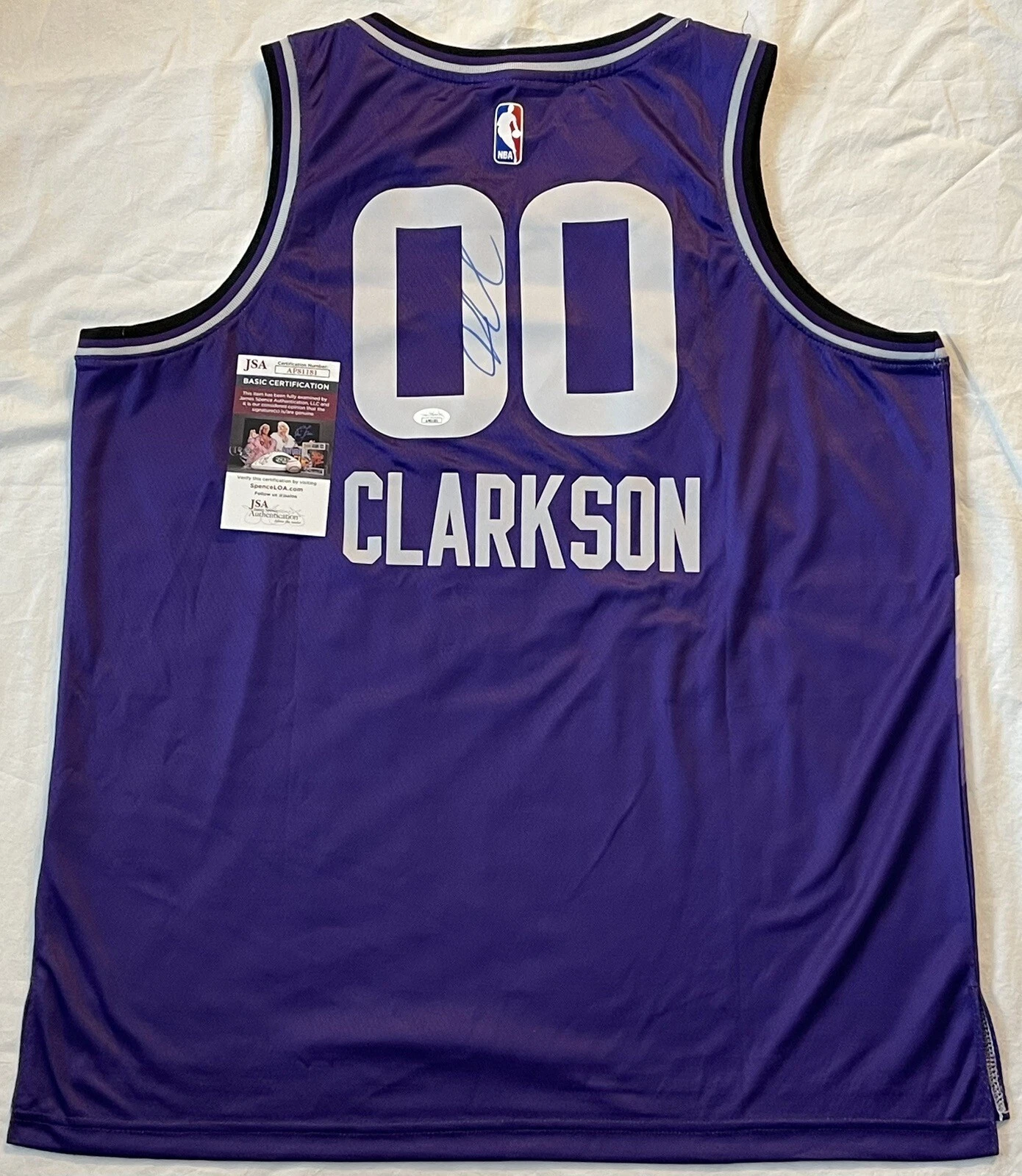 Jordan Clarkson Signed Autographed Utah Jazz Jersey JSA COA